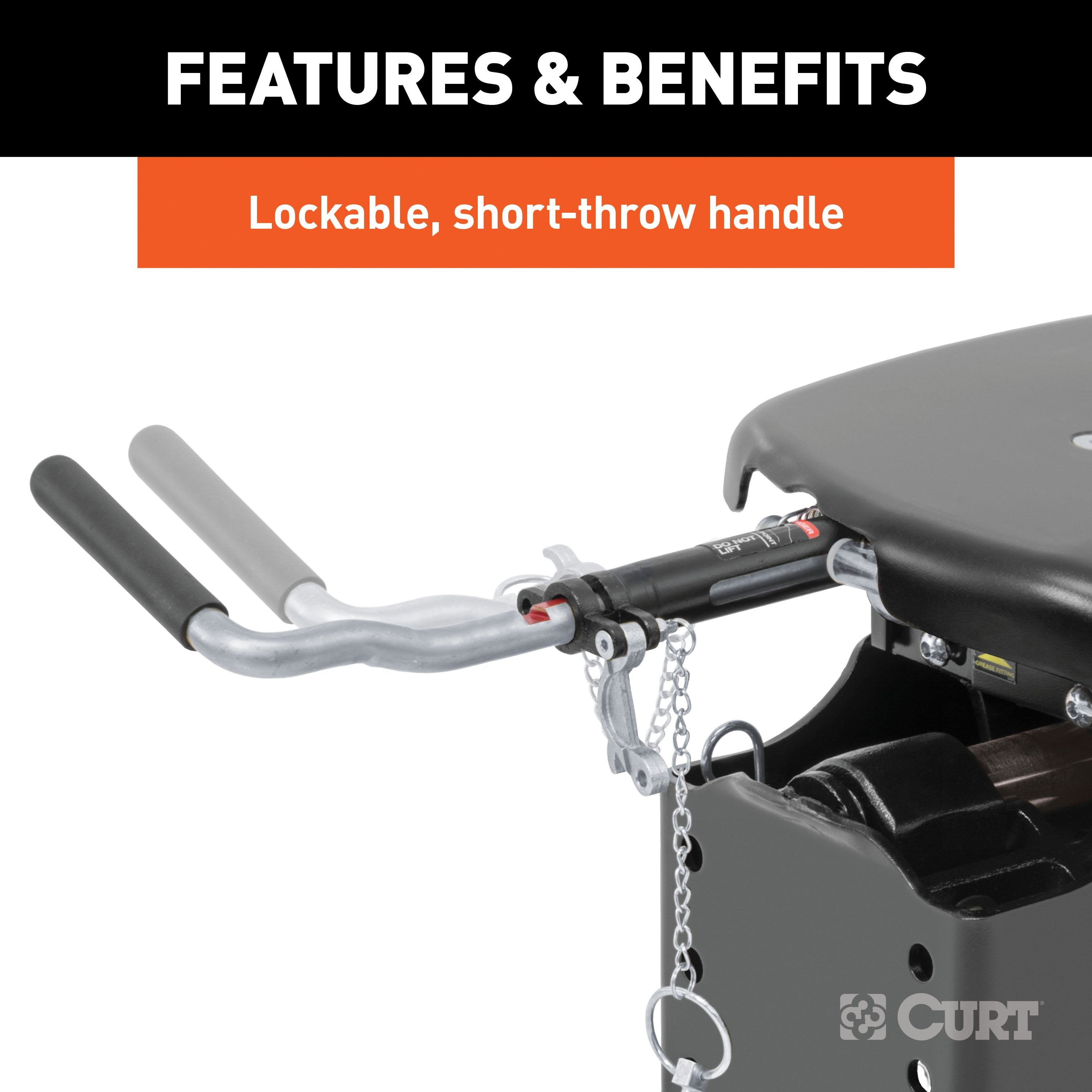 Curt Q24 Dual Jaw Sliding 5th Wheel Trailer Hitch for 2011-2025 Ford F250 F350 with 6-3/4' Bed - For Short Beds (24K Towing Capacity) CU63CA