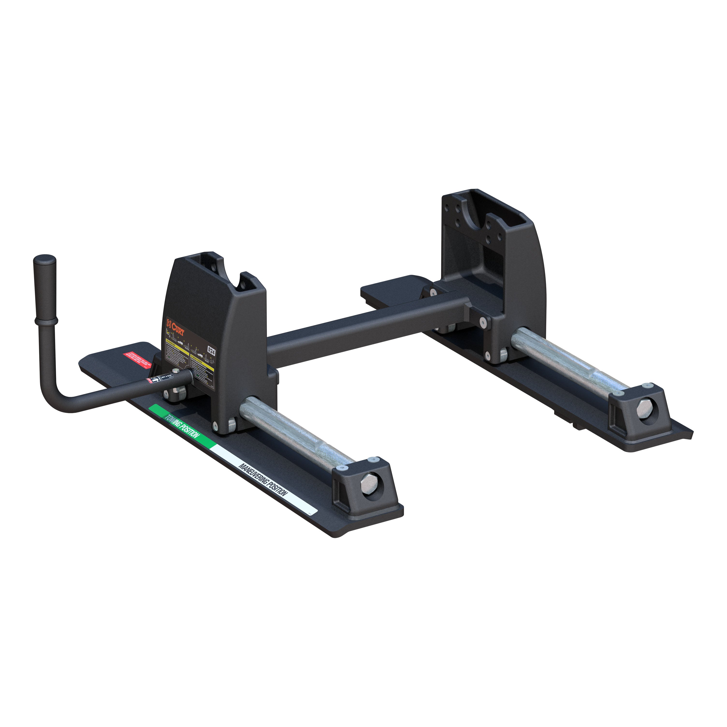 Curt Q24 Dual Jaw Sliding 5th Wheel Trailer Hitch for 2020-2025 Chevy Silverado GMC Sierra 2500HD 3500HD - For Short Beds (24K Towing Capacity) CU46AA
