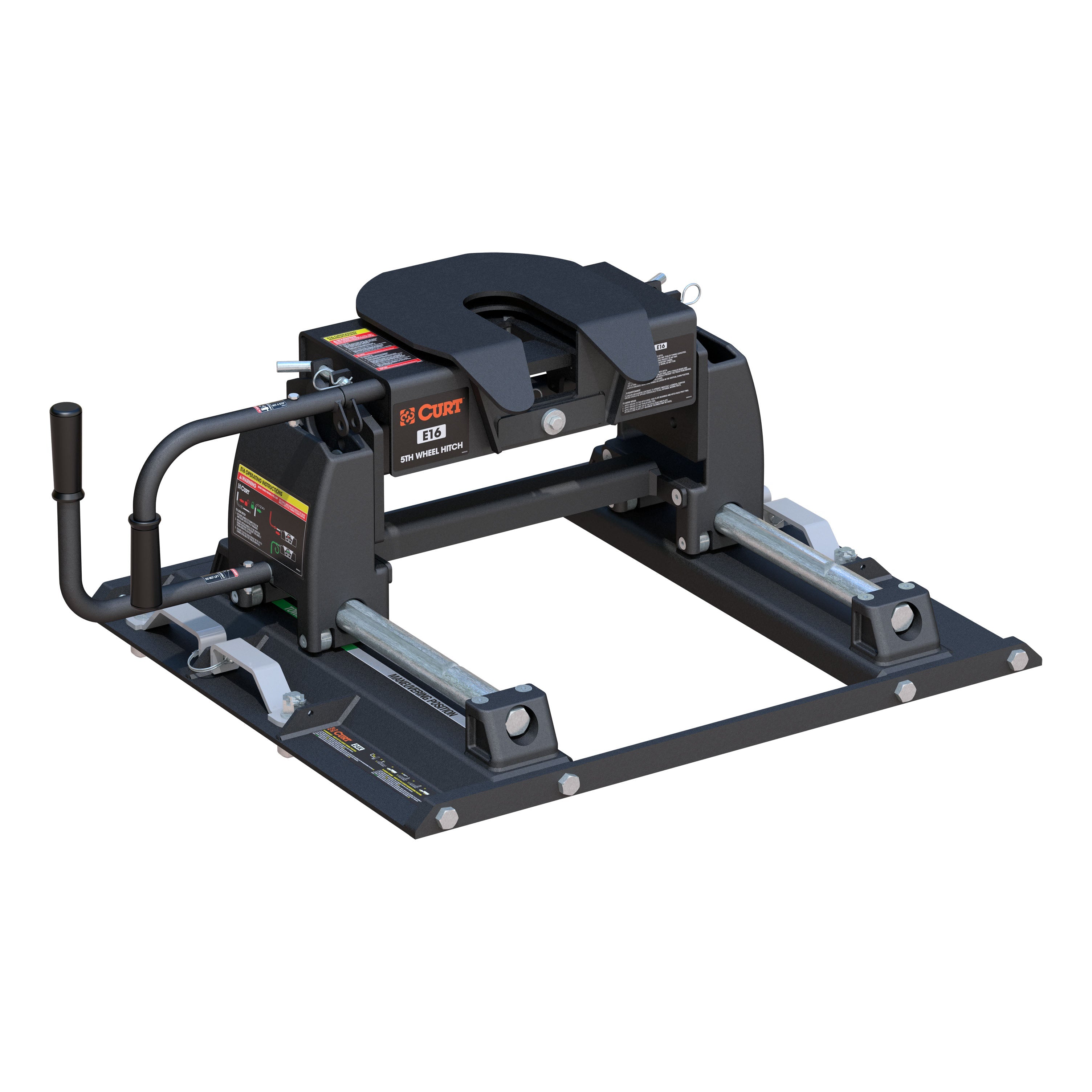Curt E16 Slide Bar Jaw Sliding 5th Wheel Trailer Hitch for 2011-2025 Ford F250 F350 with 6-3/4' Bed - For Short Beds (16K Towing Capacity) CU43CA
