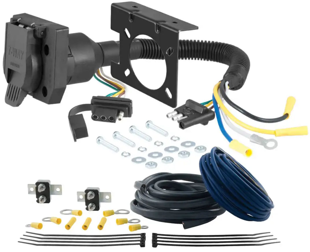Trailer Wiring 7-Way Plug w/ Bracket