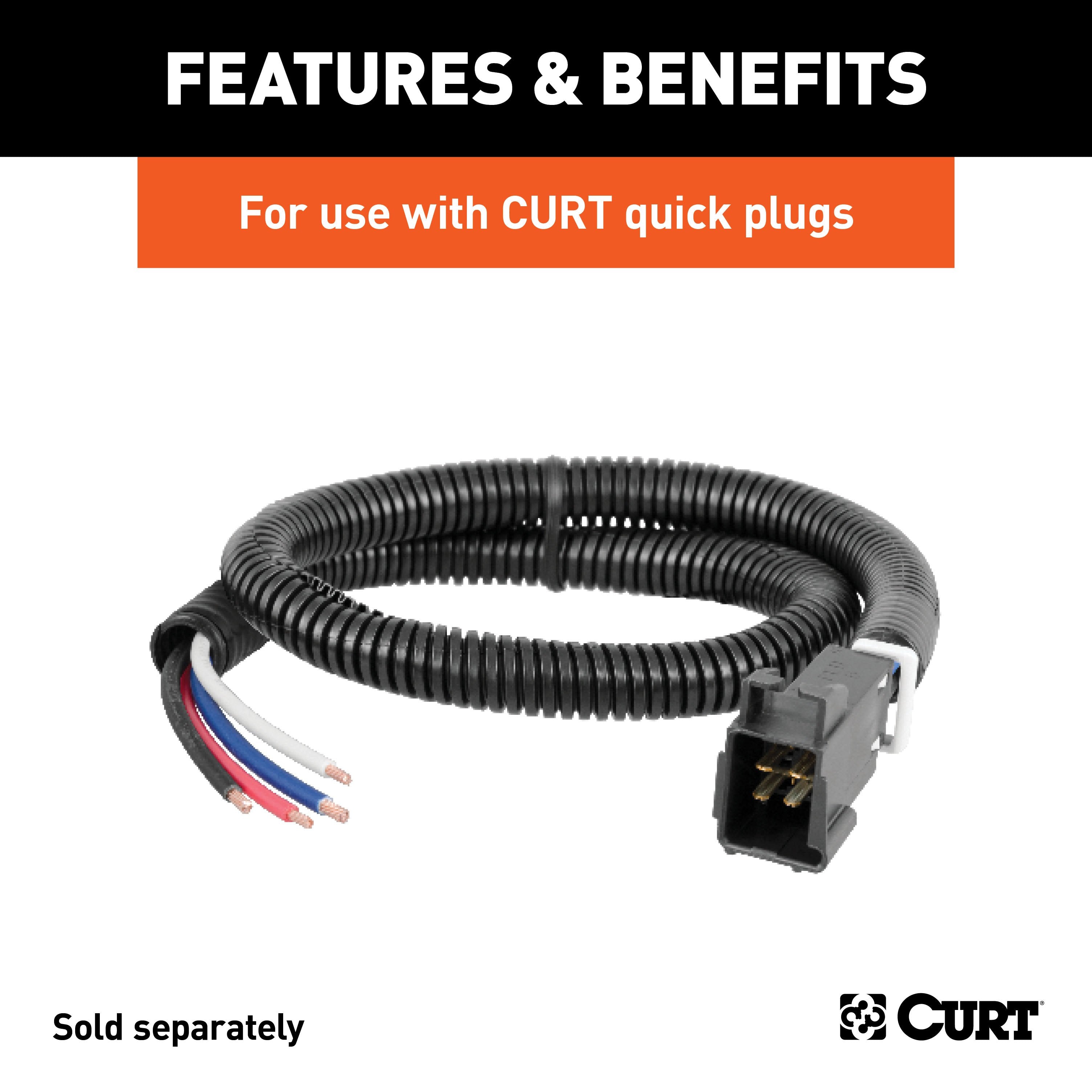 Trailer Wiring 7-Way Plug w/ Bracket , TriFlex NEXT Brake Control