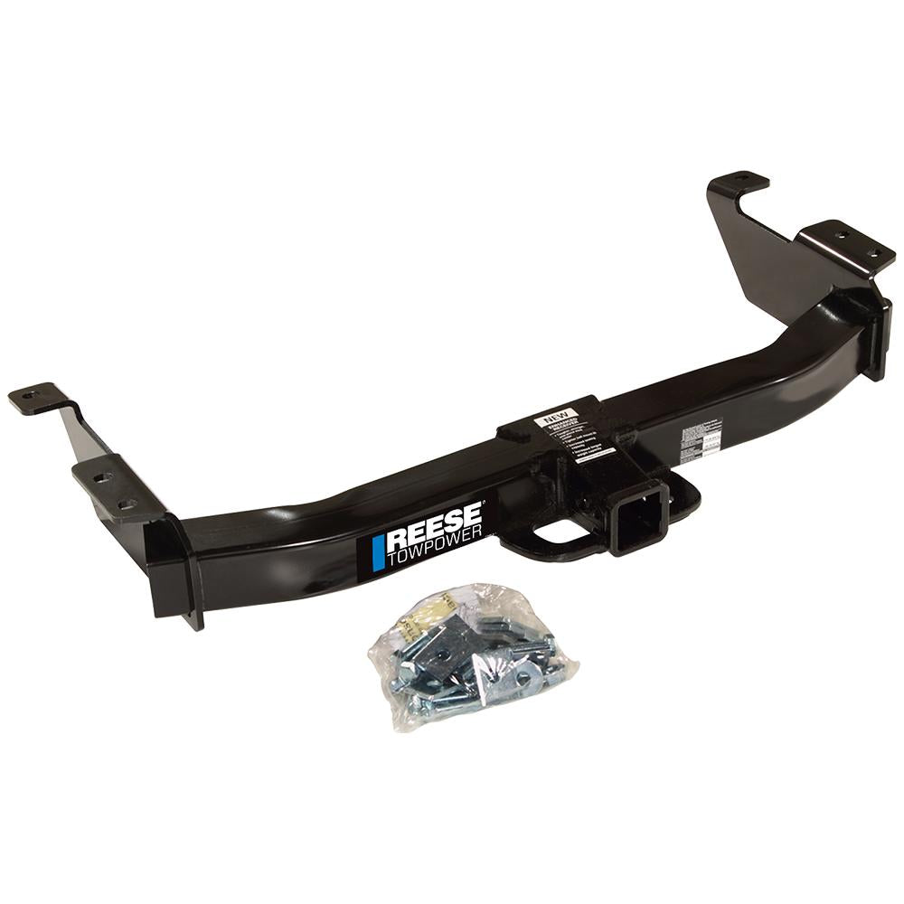 Reese Class 5 Trailer Hitch featuring a 2 inch square receiver for Ford Econoline 00-14, black finish