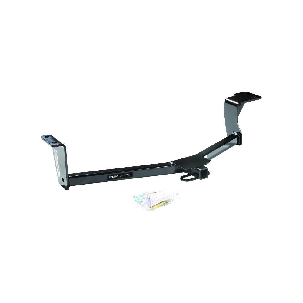 Reese trailer hitch for 2010-2017 Toyota Prius with black square tube design and 1-1/4 inch receiver