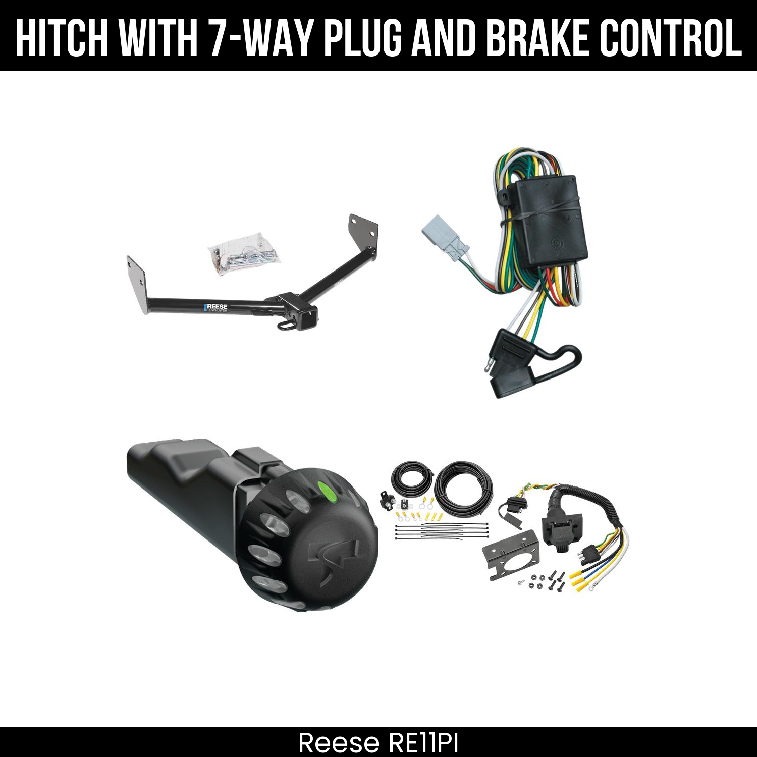 Reese RE11PI Hitch With 7 Way Plug And Brake Control Bundle Featureimg