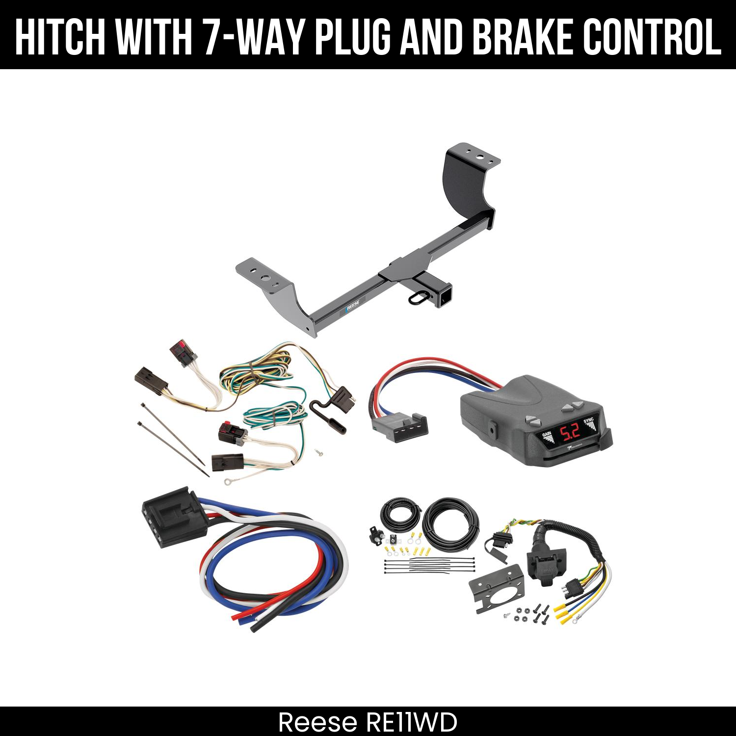 Trailer Hitch , 7-Way , Tekonsha Brakeman IV Brake Control