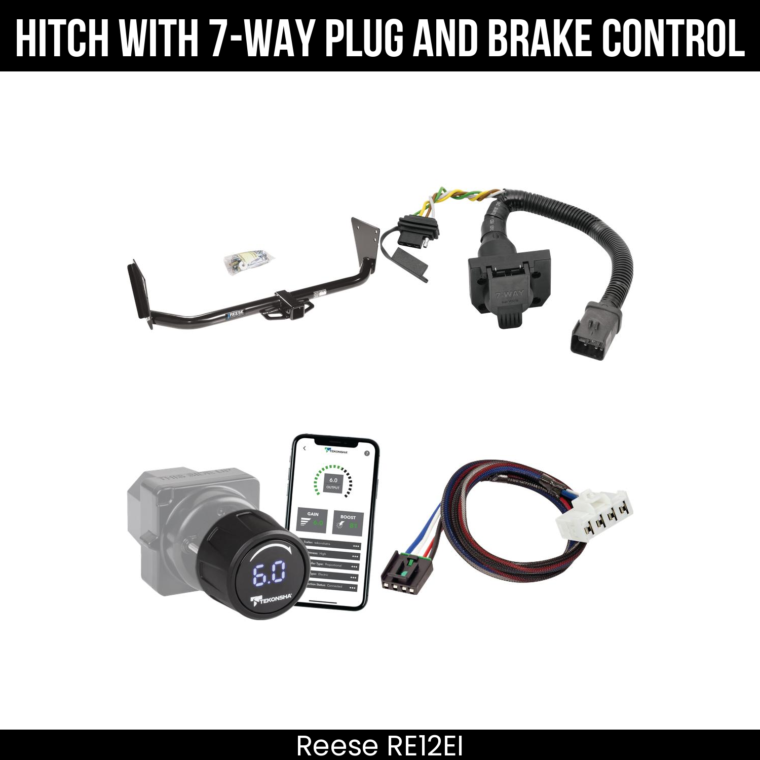 Reese RE12EI Hitch With 7 Way Plug And Brake Control Bundle Featureimg