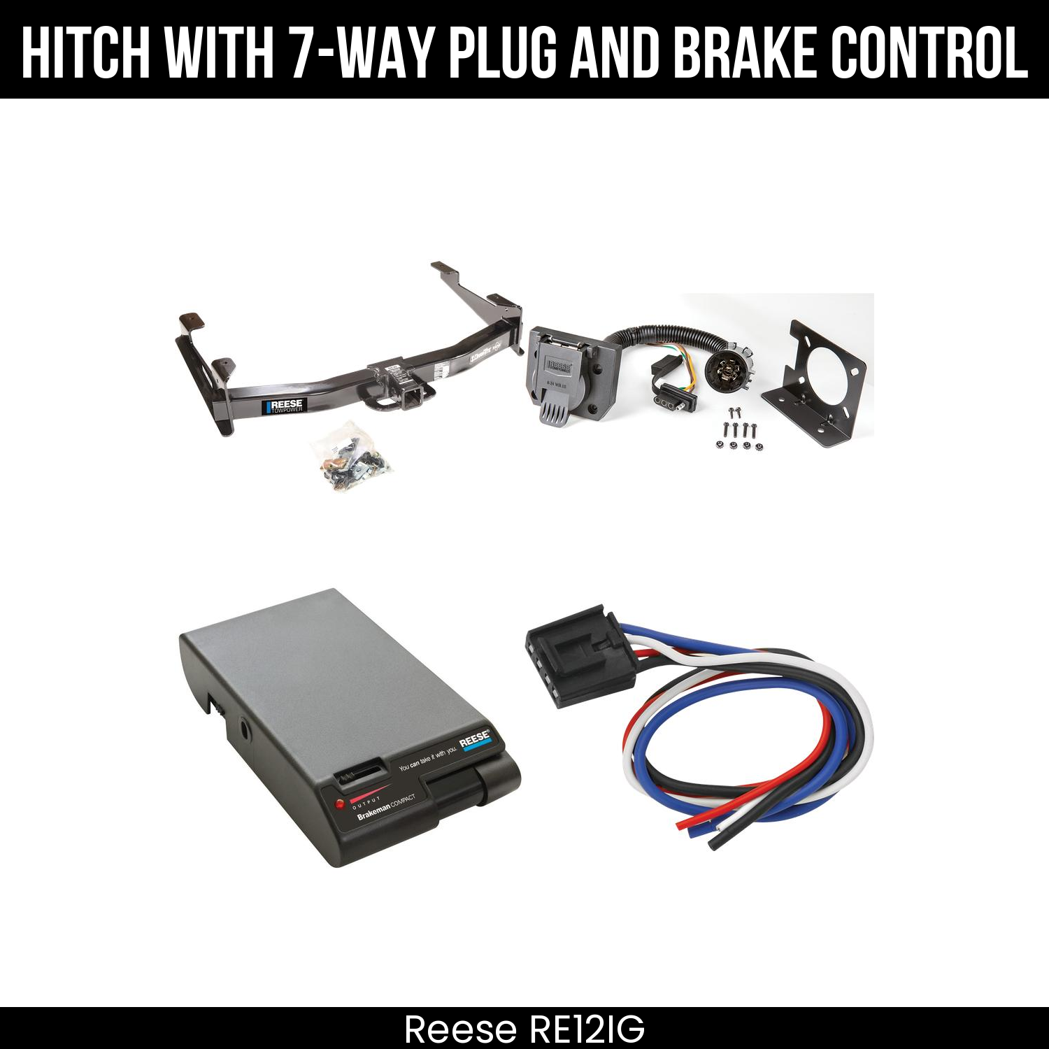 Trailer Hitch , 7-Way , Reese Brakeman Brake Control