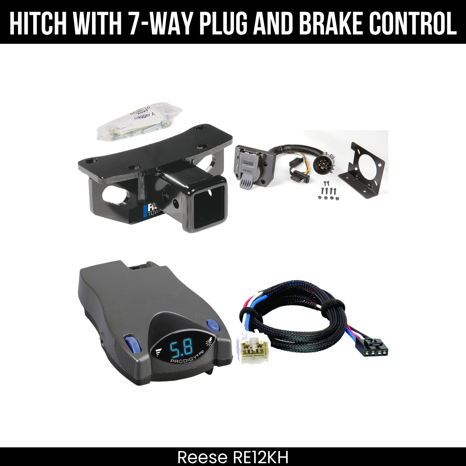Trailer Hitch , 7-Way , Tekonsha Prodigy P2 Brake Control