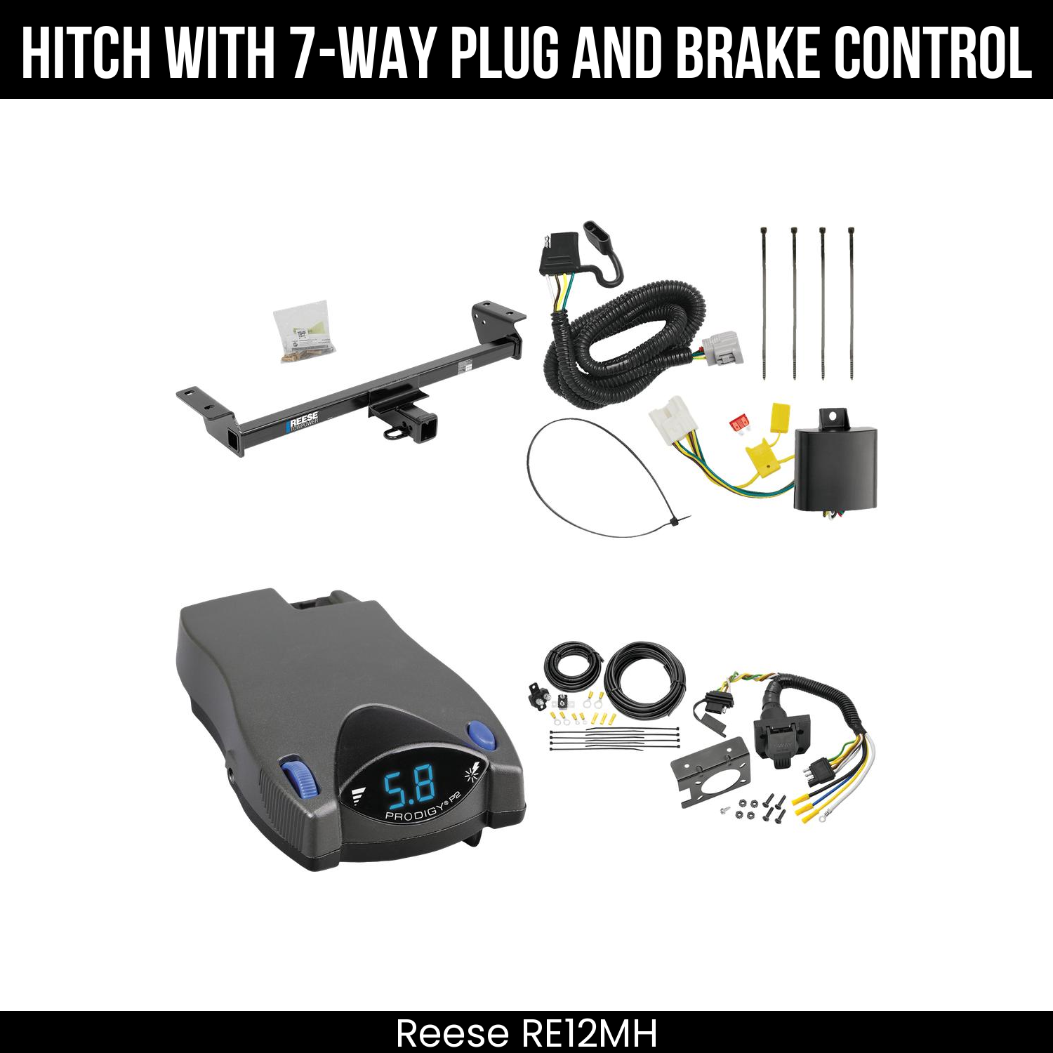 Trailer Hitch , 7-Way , Tekonsha Prodigy P2 Brake Control