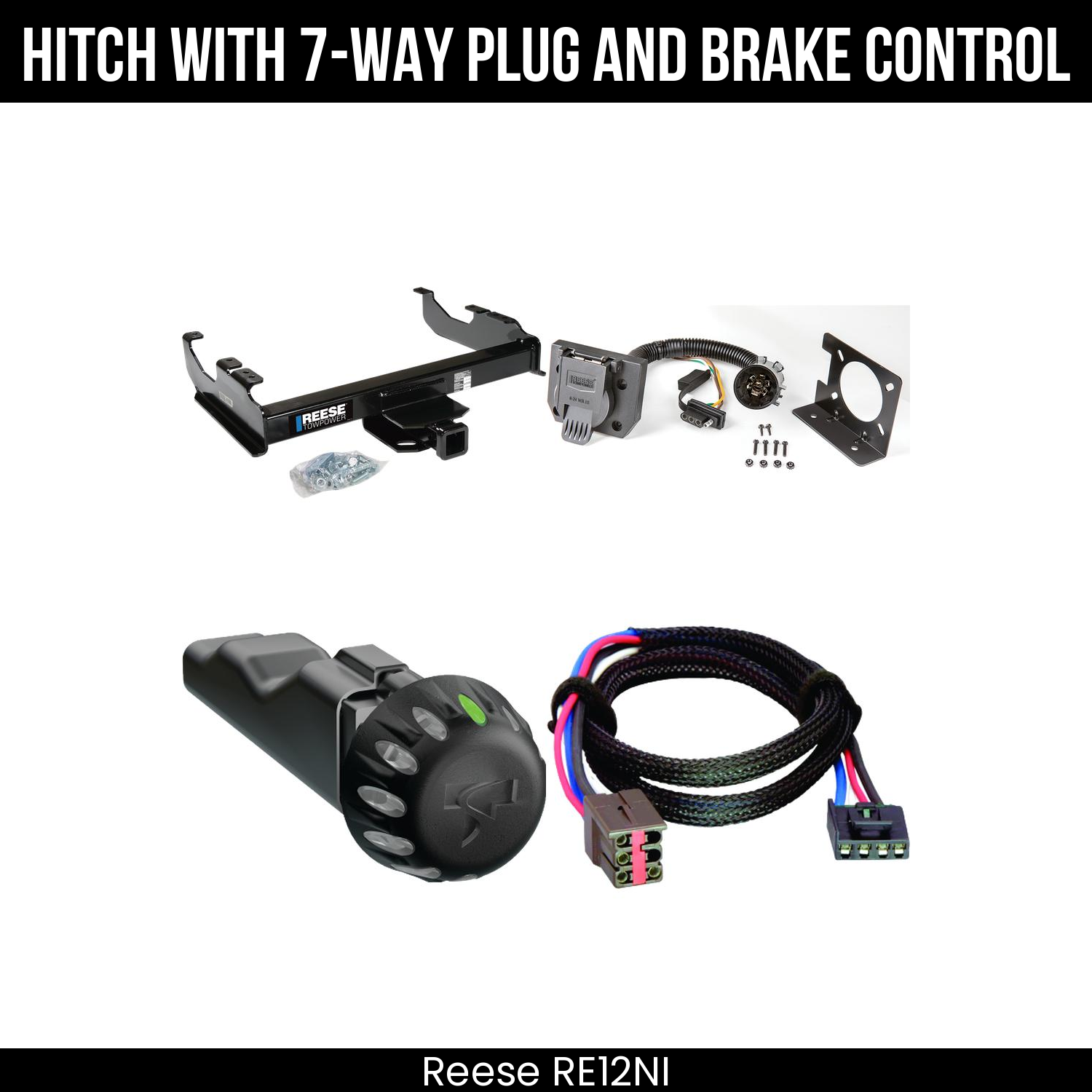 Reese RE12NI Hitch With 7 Way Plug And Brake Control Bundle Featureimg
