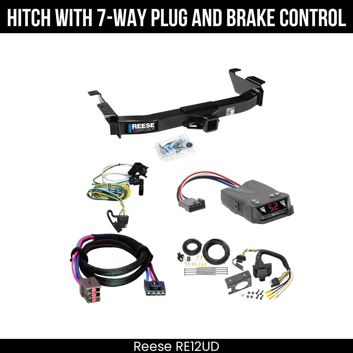 Trailer Hitch , 7-Way , Tekonsha Brakeman IV Brake Control
