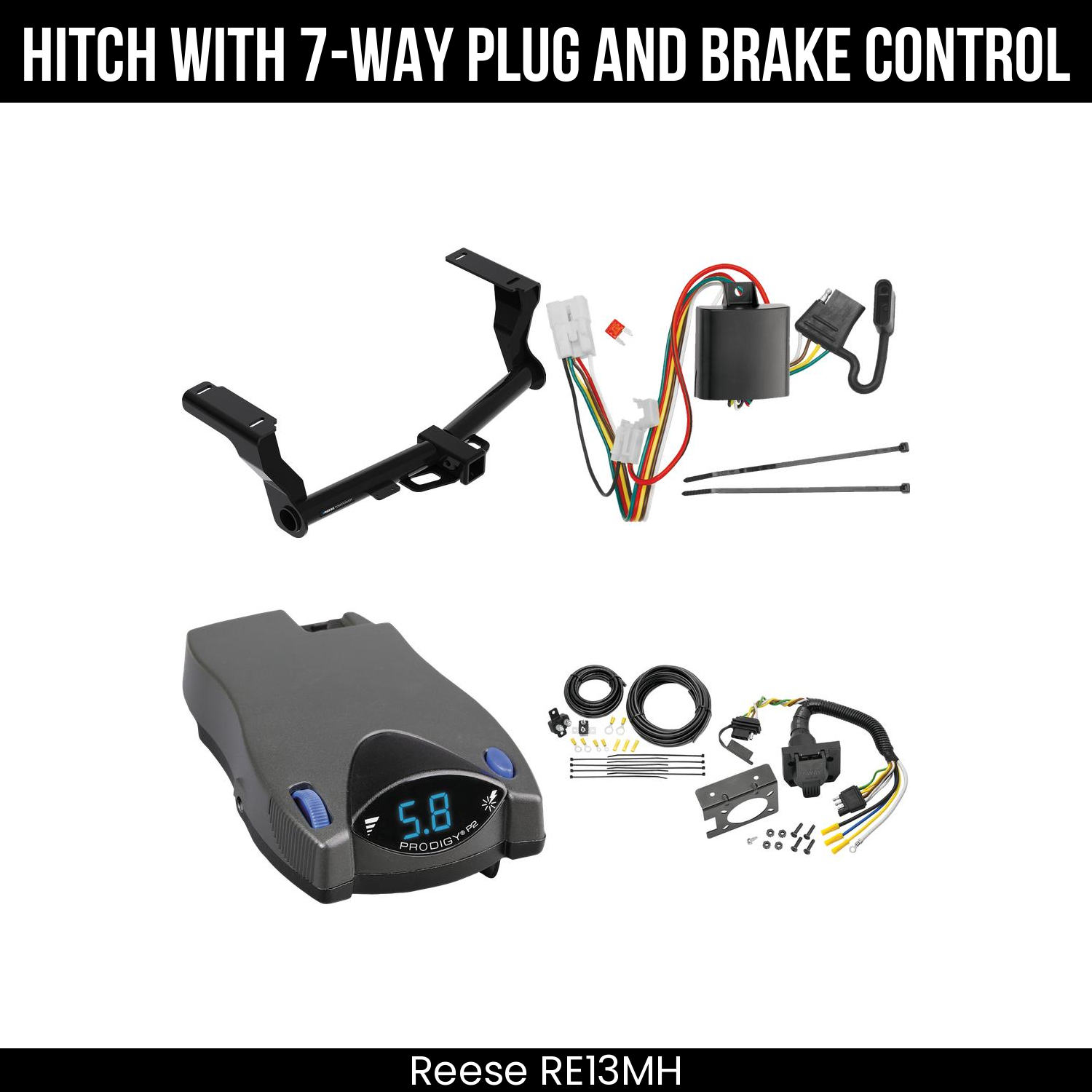 Trailer Hitch , 7-Way , Tekonsha Prodigy P2 Brake Control