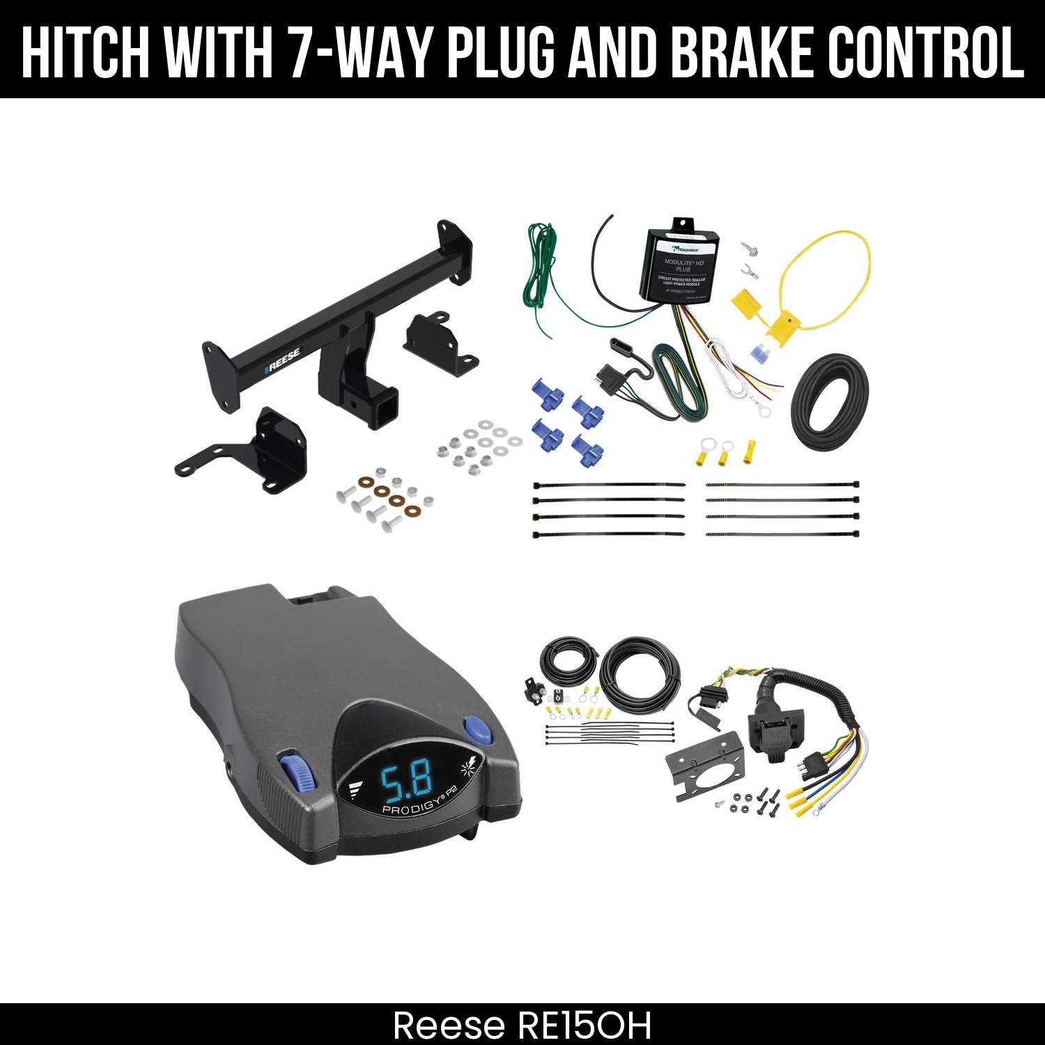 Trailer Hitch , 7-Way , Tekonsha Prodigy P2 Brake Control