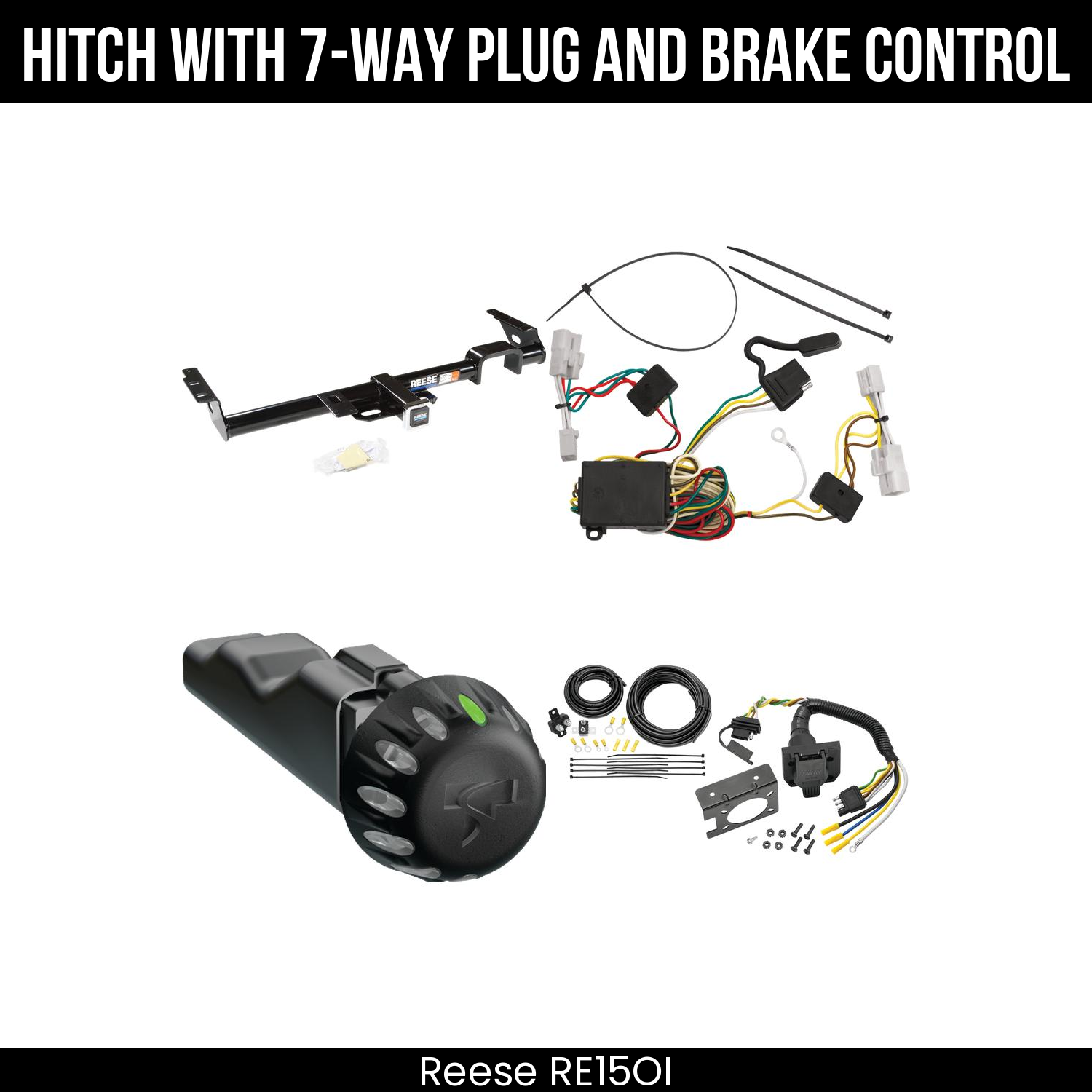 Reese RE15OI Hitch With 7 Way Plug And Brake Control Bundle Featureimg