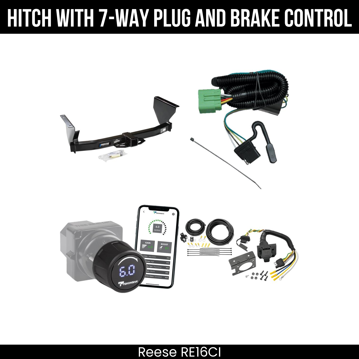 Reese RE16CI Hitch With 7 Way Plug And Brake Control Bundle Featureimg
