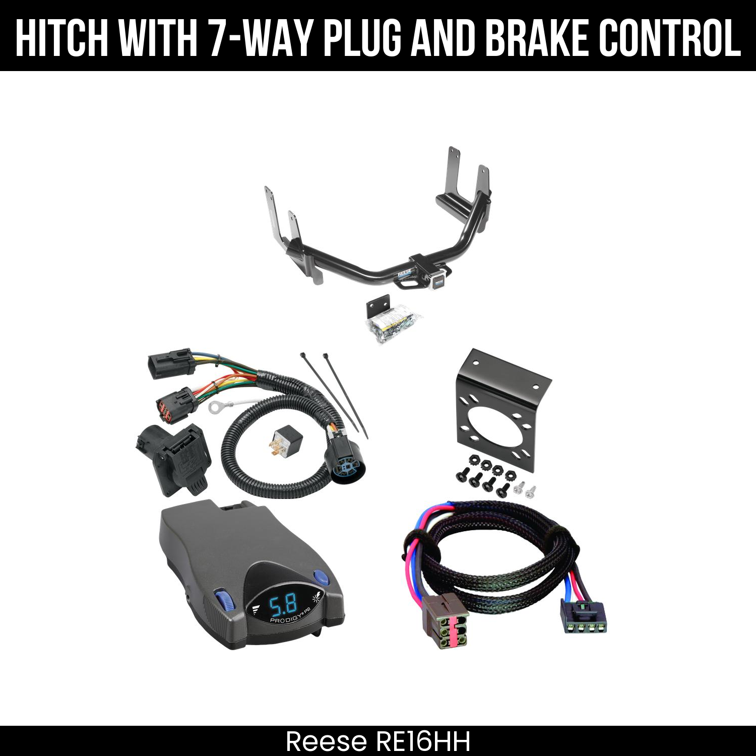 Trailer Hitch , 7-Way , Tekonsha Prodigy P2 Brake Control