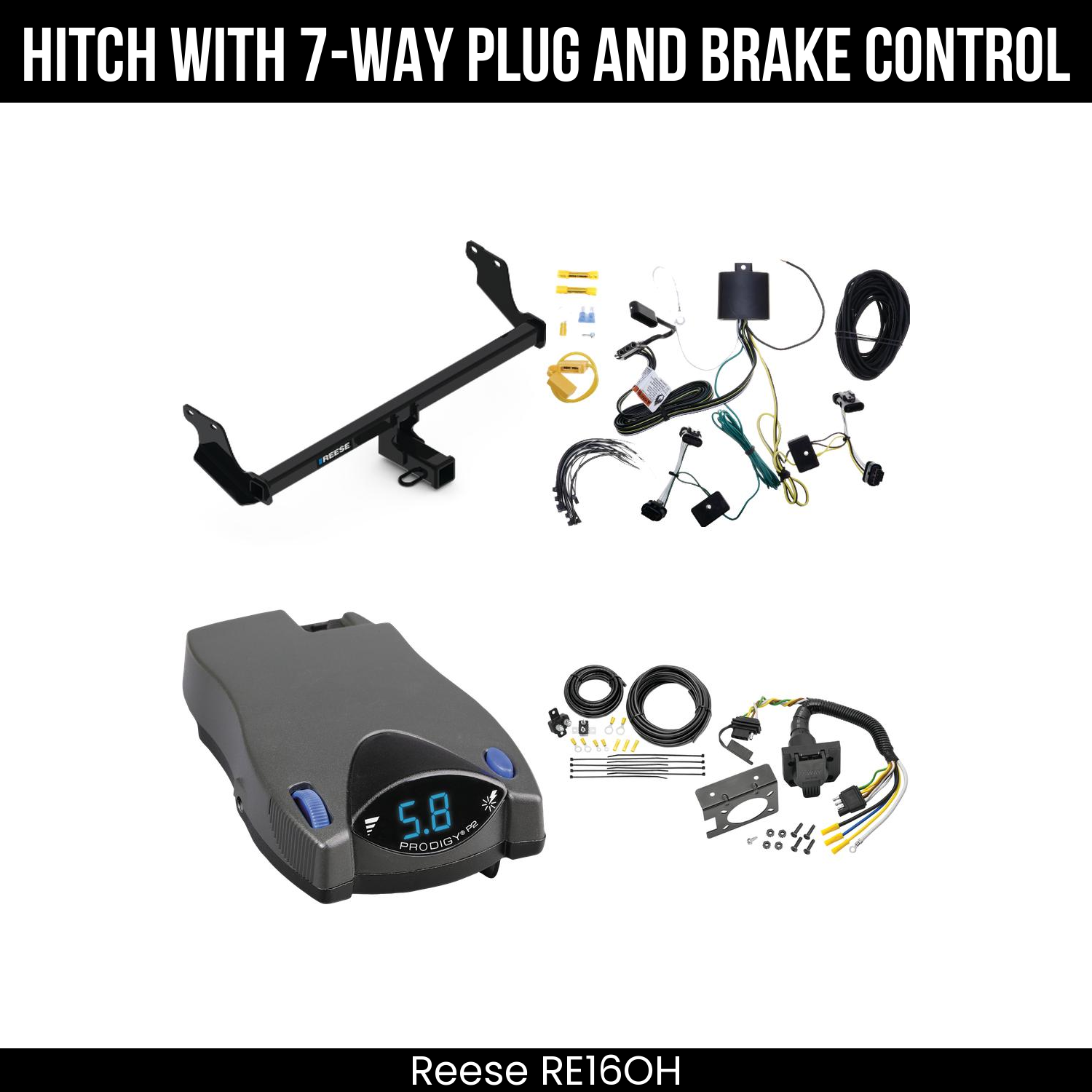 Trailer Hitch , 7-Way , Tekonsha Prodigy P2 Brake Control