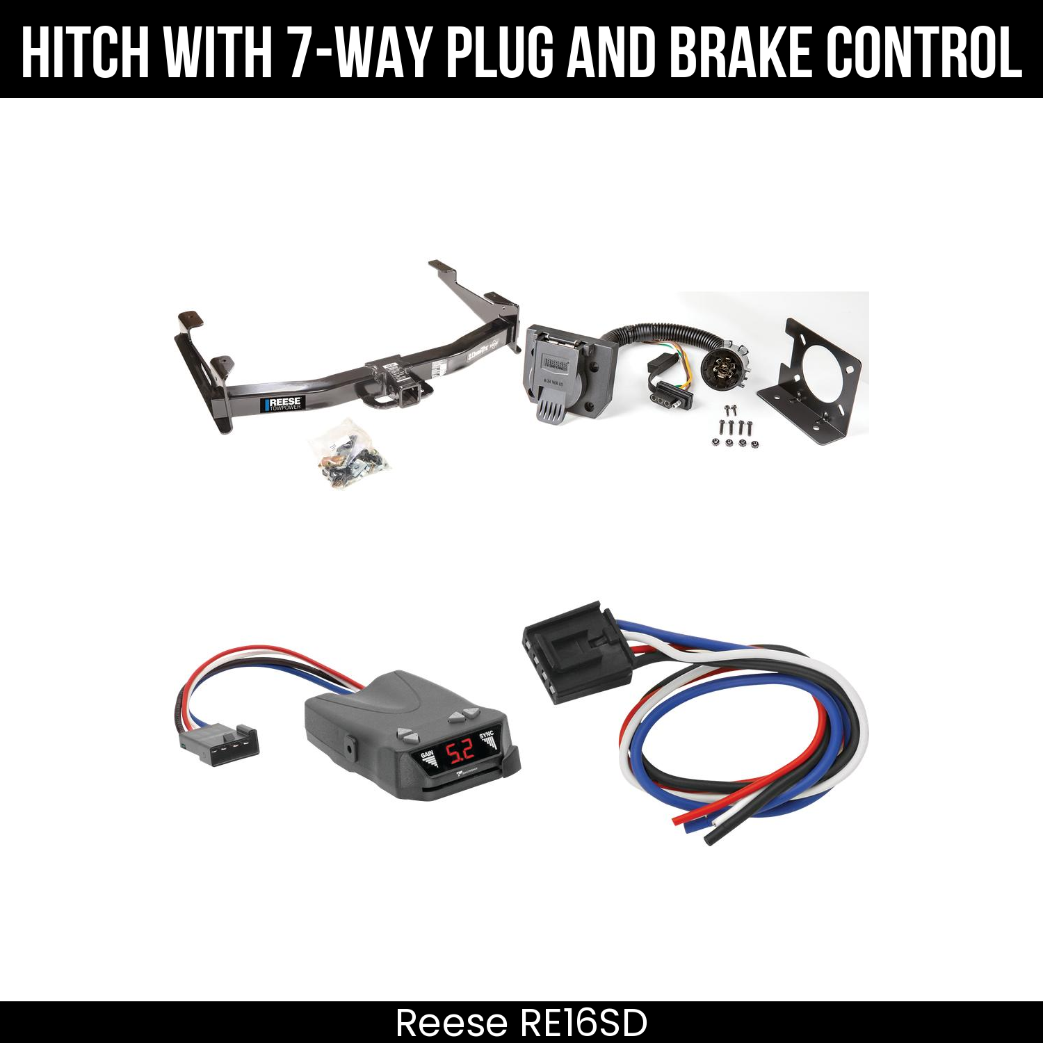 Trailer Hitch , 7-Way , Tekonsha Brakeman IV Brake Control