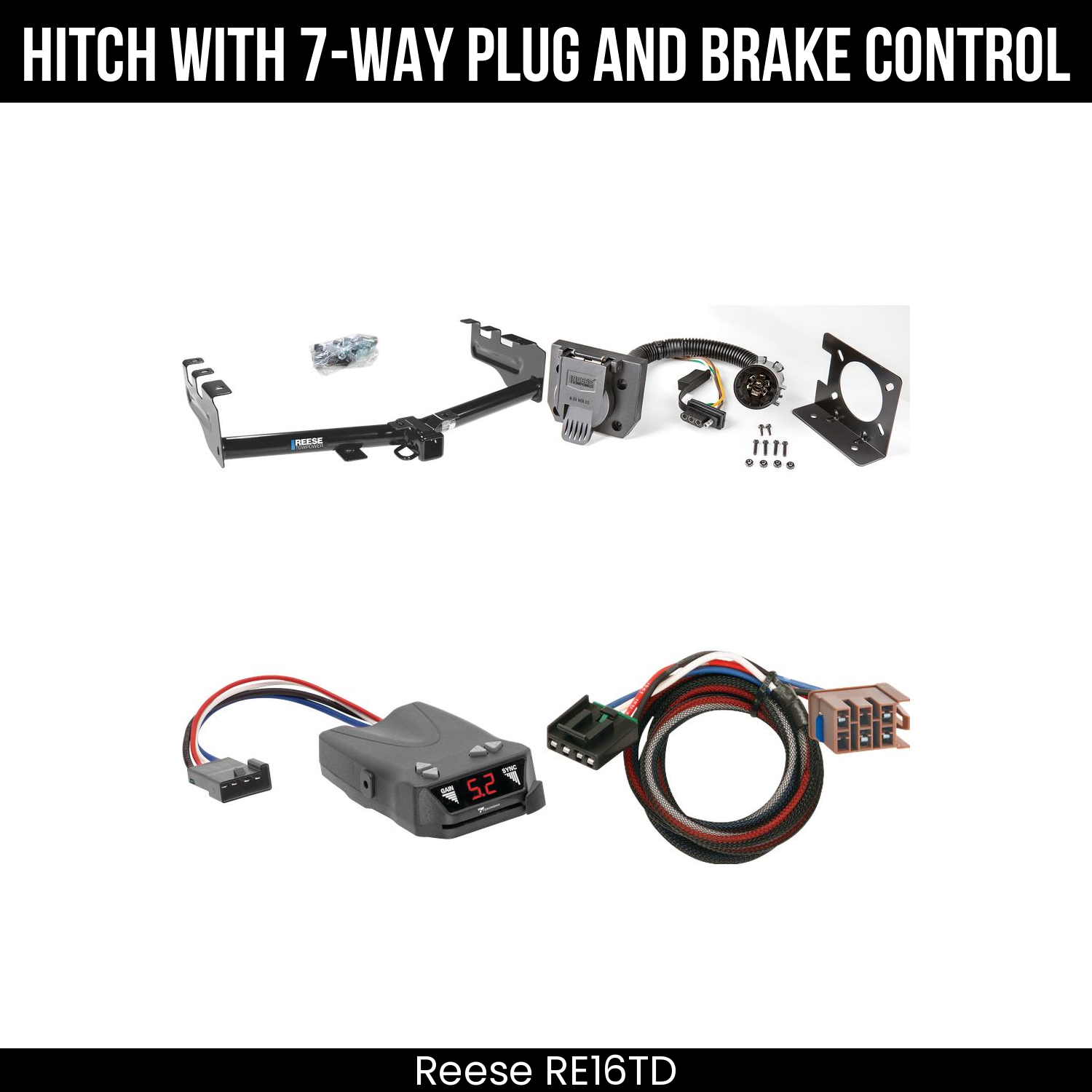 Trailer Hitch , 7-Way , Tekonsha Brakeman IV Brake Control