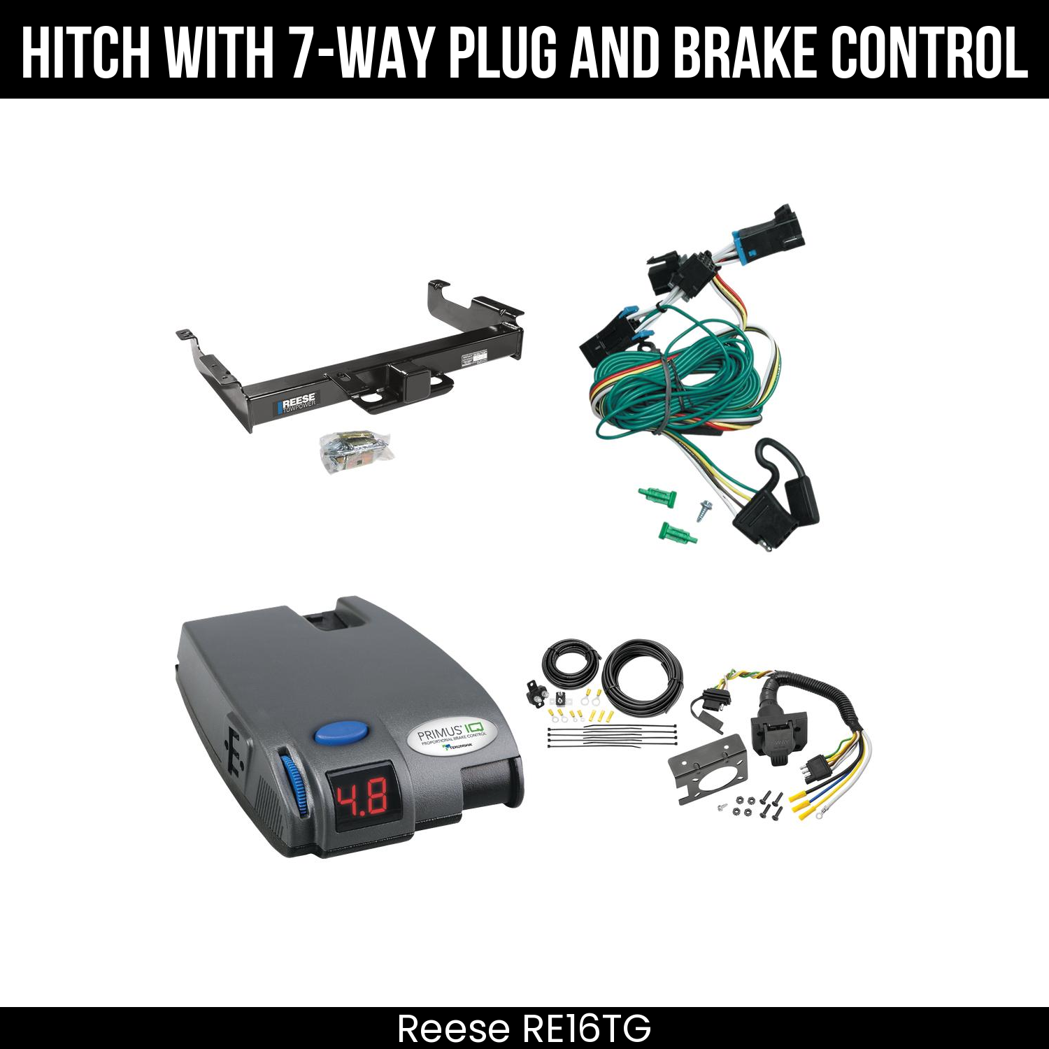 Trailer Hitch , 7-Way , Tekonsha Primus IQ Brake Control