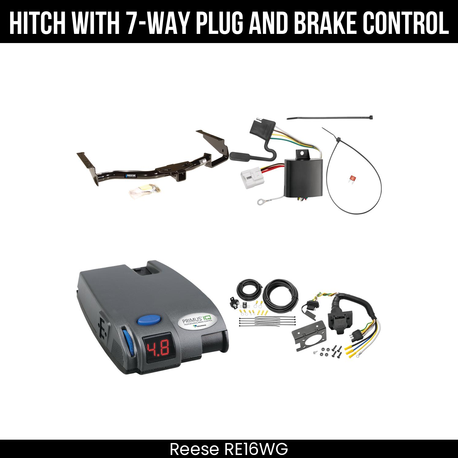 Trailer Hitch , 7-Way , Tekonsha Primus IQ Brake Control