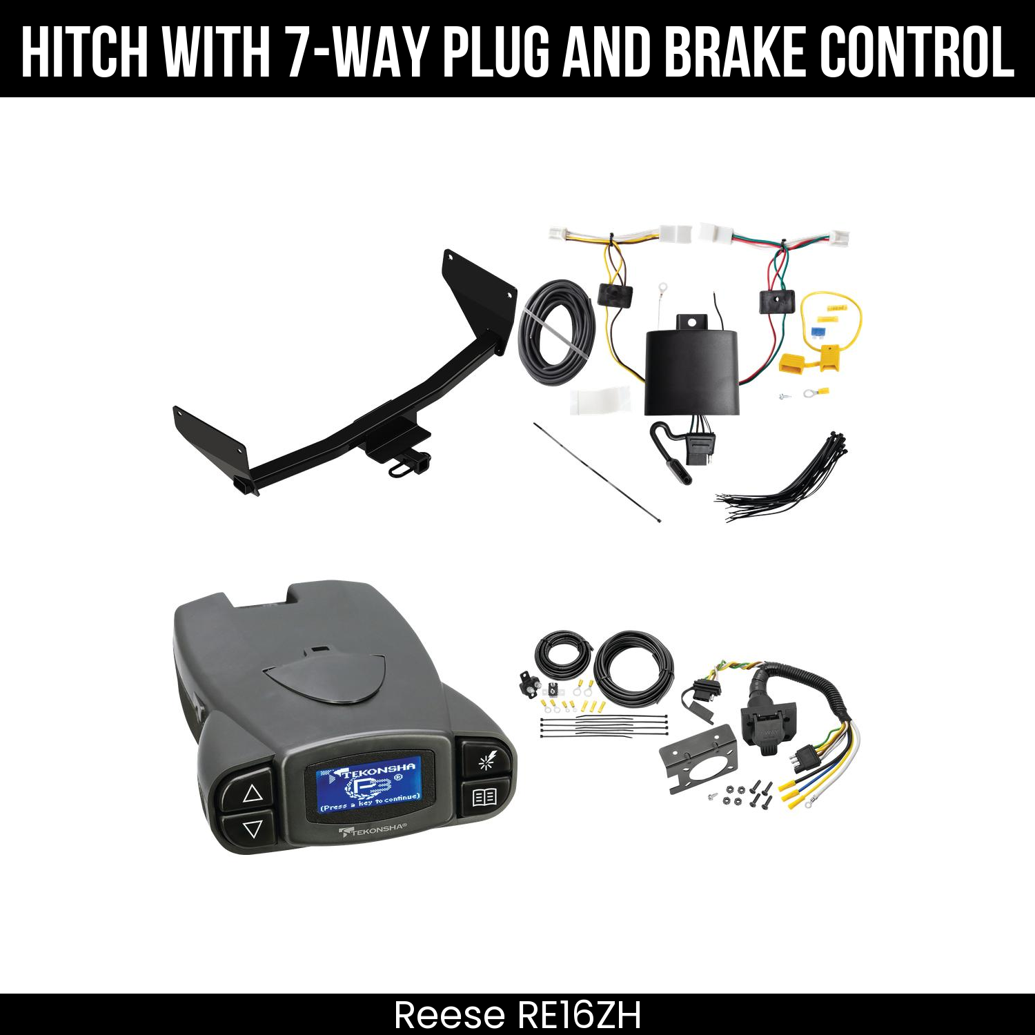 Reese RE16ZH Hitch With 7 Way Plug And Brake Control Bundle Featureimg