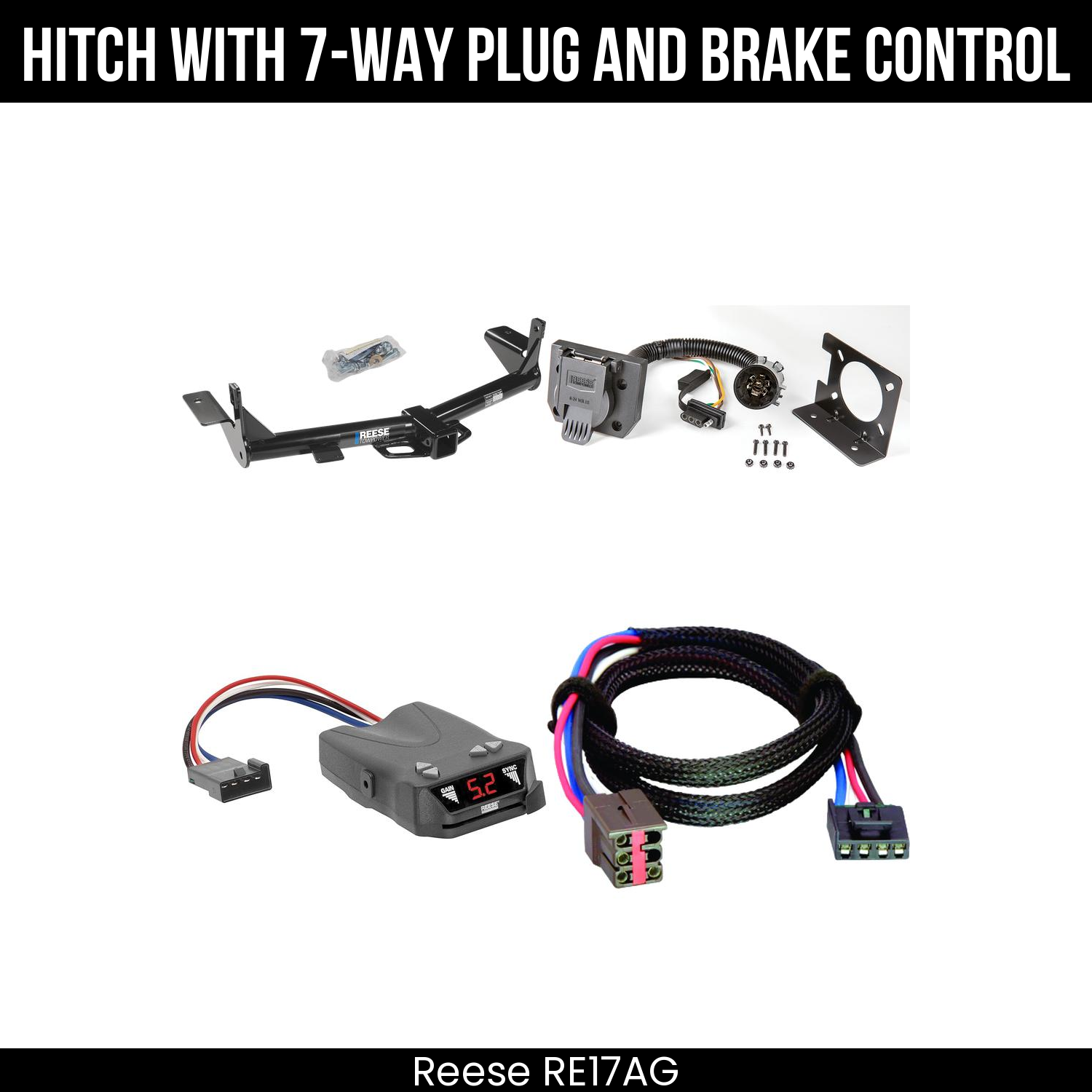 Trailer Hitch , 7-Way , Reese Brakeman IV Brake Control