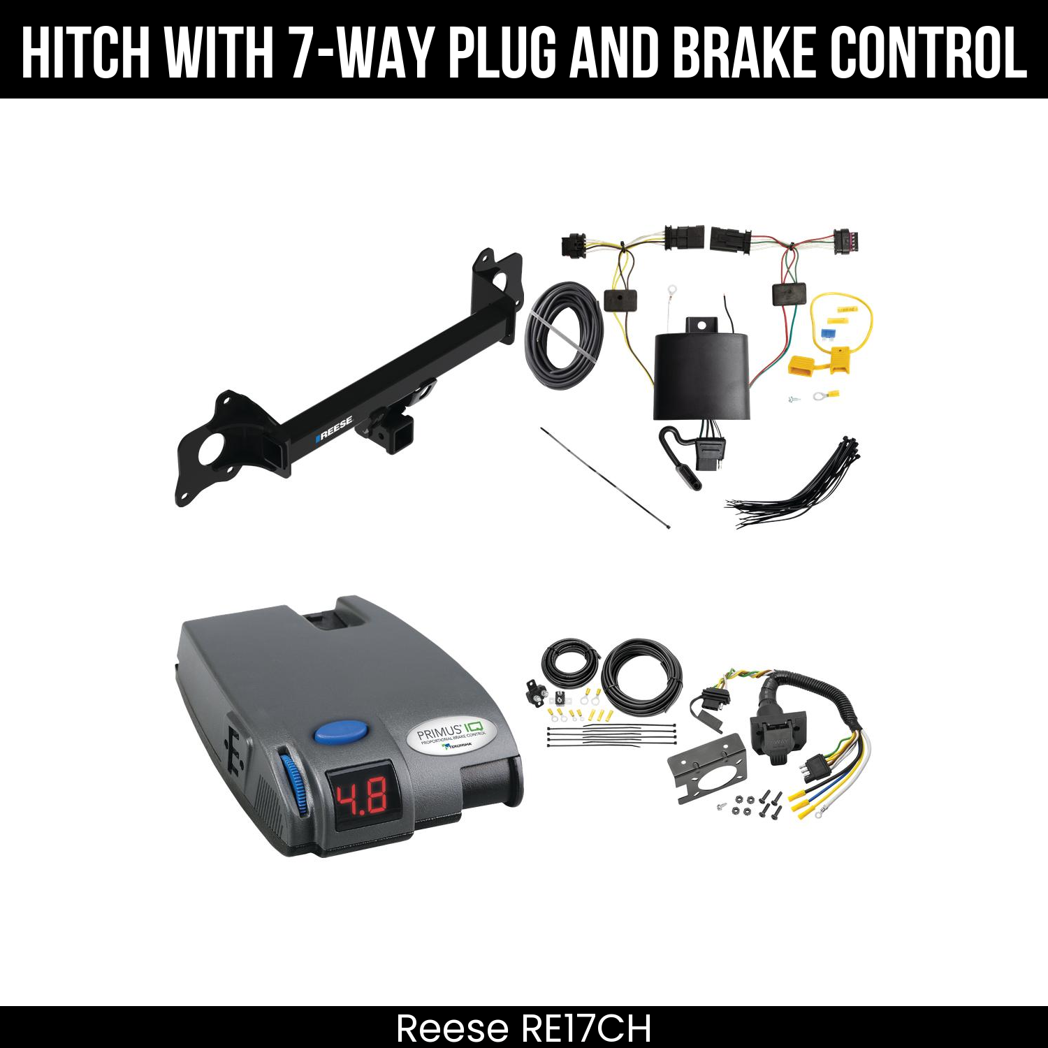 Trailer Hitch , 7-Way , Tekonsha Primus IQ Brake Control