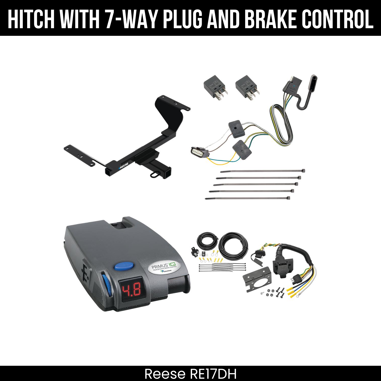 Trailer Hitch , 7-Way , Tekonsha Primus IQ Brake Control