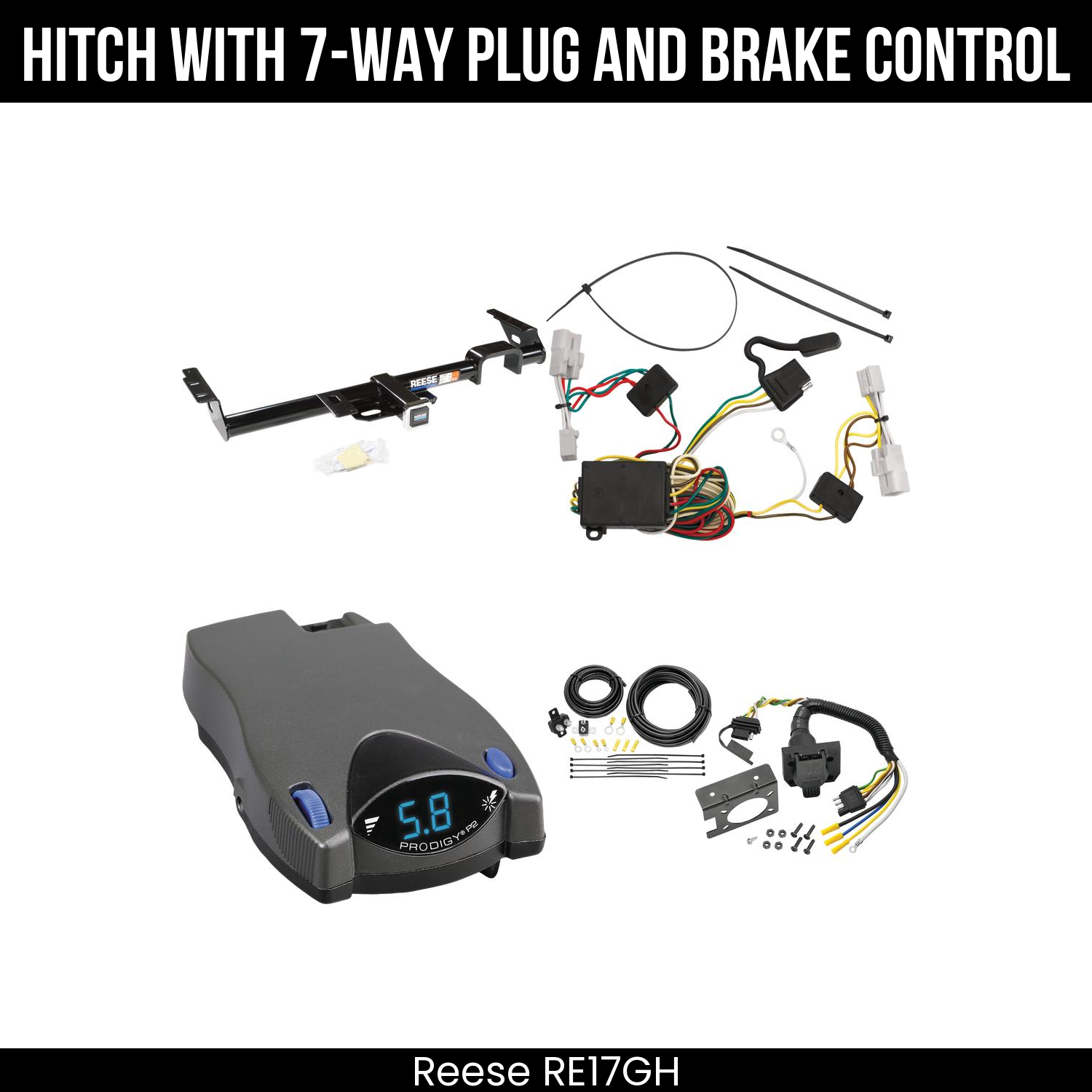 Trailer Hitch , 7-Way , Tekonsha Prodigy P2 Brake Control