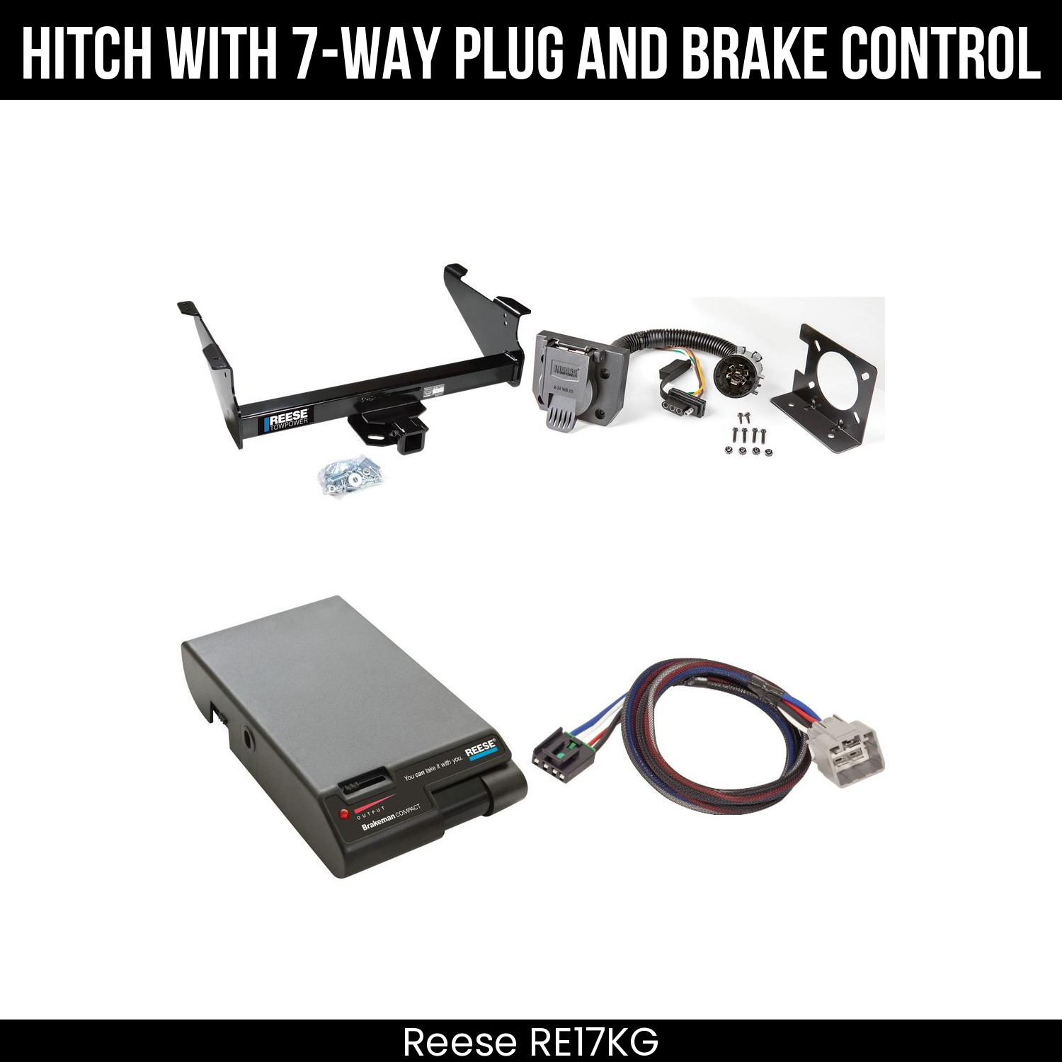 Trailer Hitch , 7-Way , Reese Brakeman Brake Control