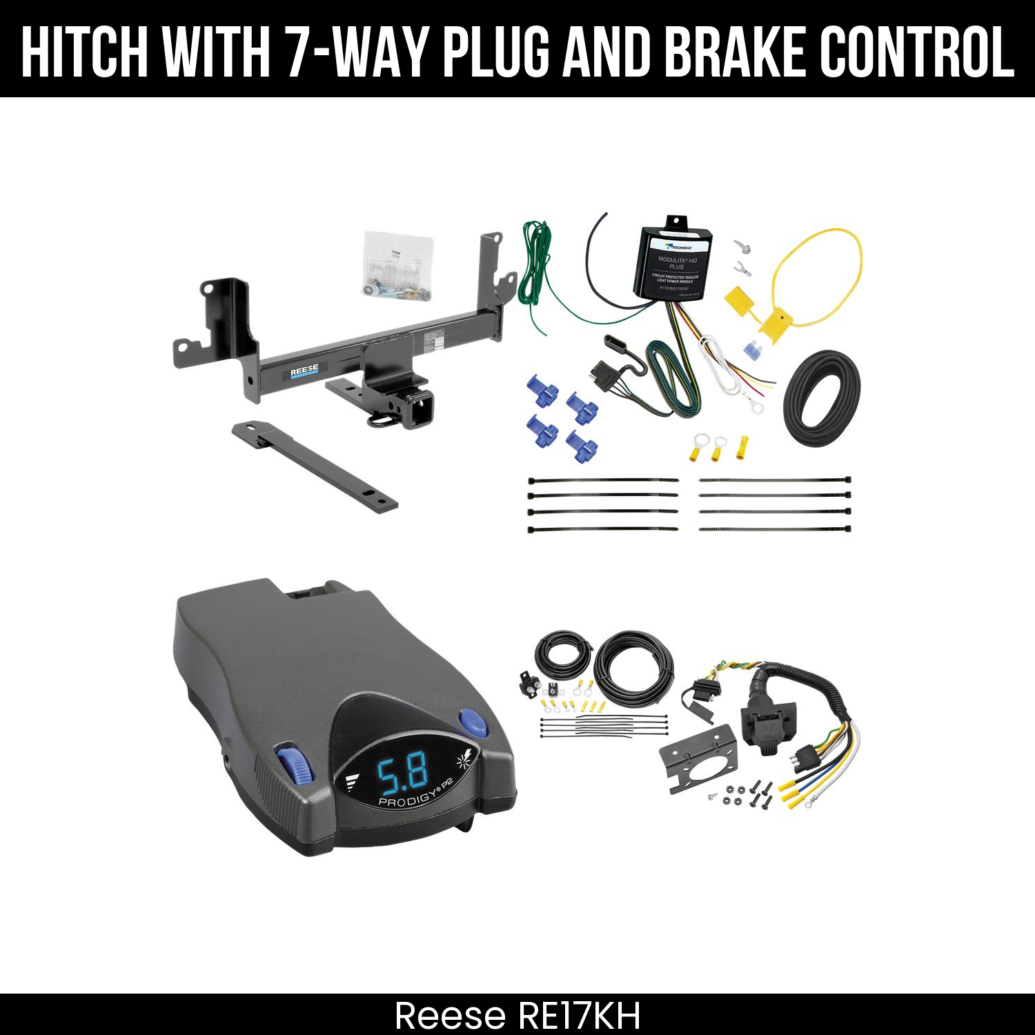 Trailer Hitch , 7-Way , Tekonsha Prodigy P2 Brake Control