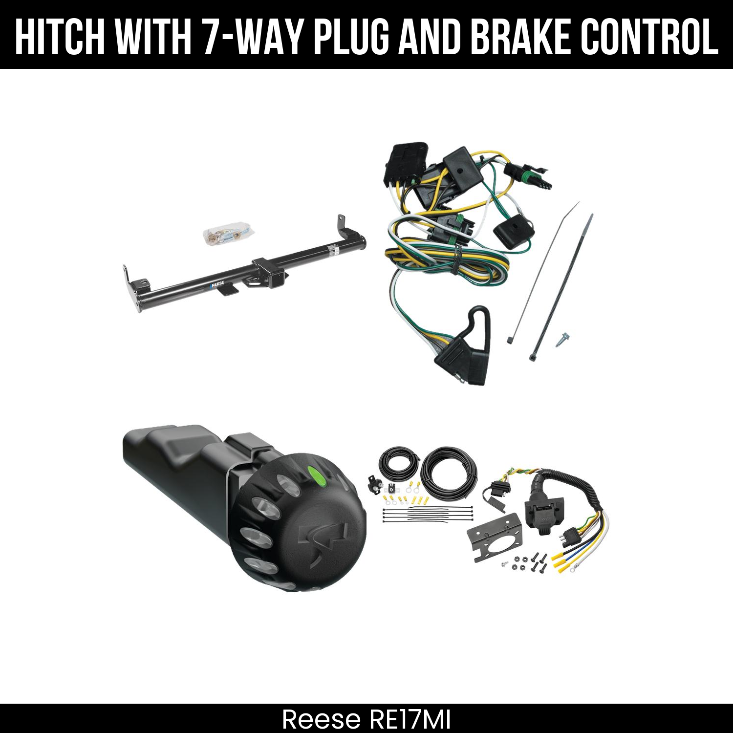 Reese RE17MI Hitch With 7 Way Plug And Brake Control Bundle Featureimg