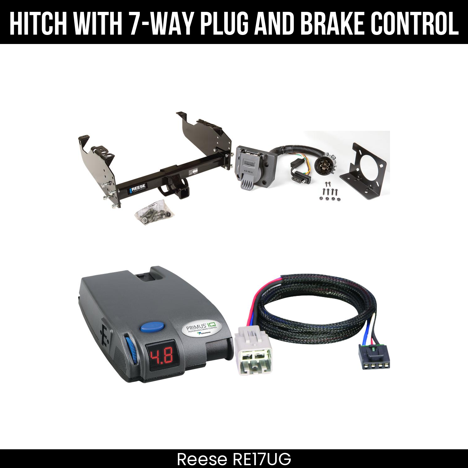 Trailer Hitch , 7-Way , Tekonsha Primus IQ Brake Control