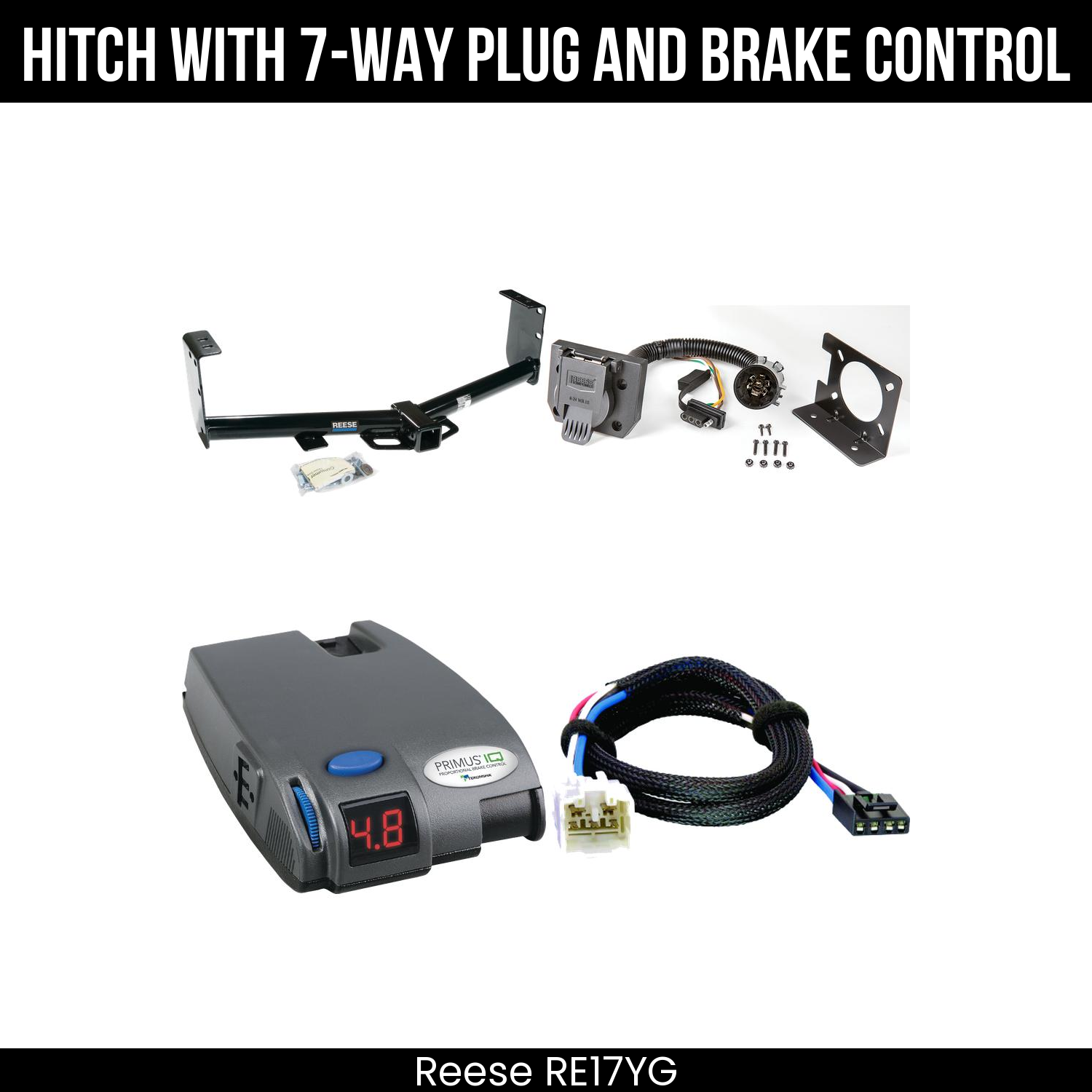 Trailer Hitch , 7-Way , Tekonsha Primus IQ Brake Control