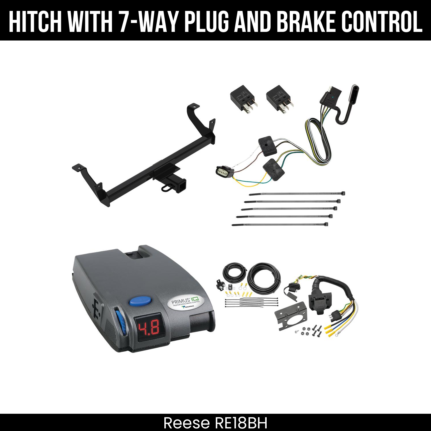 Trailer Hitch , 7-Way , Tekonsha Primus IQ Brake Control