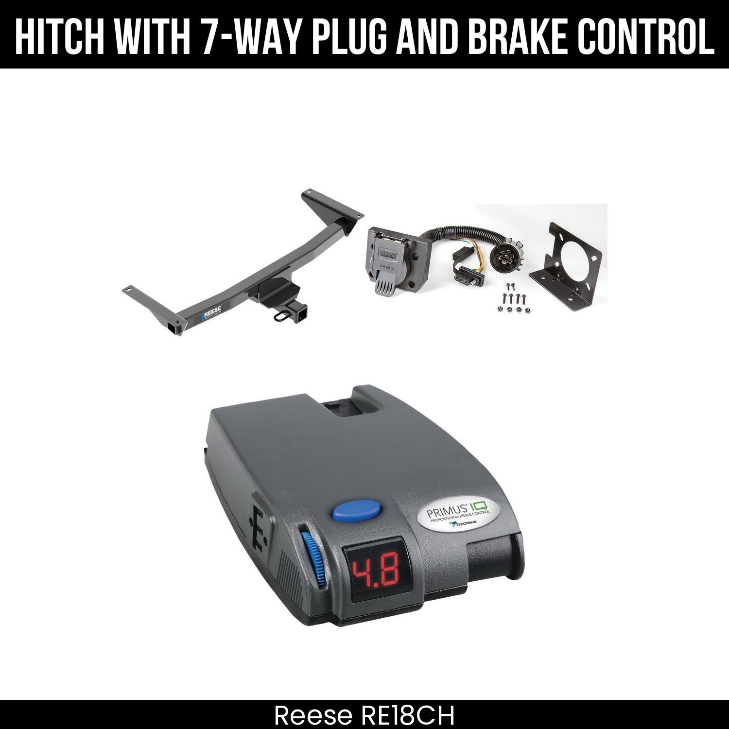 Trailer Hitch , 7-Way , Tekonsha Primus IQ Brake Control