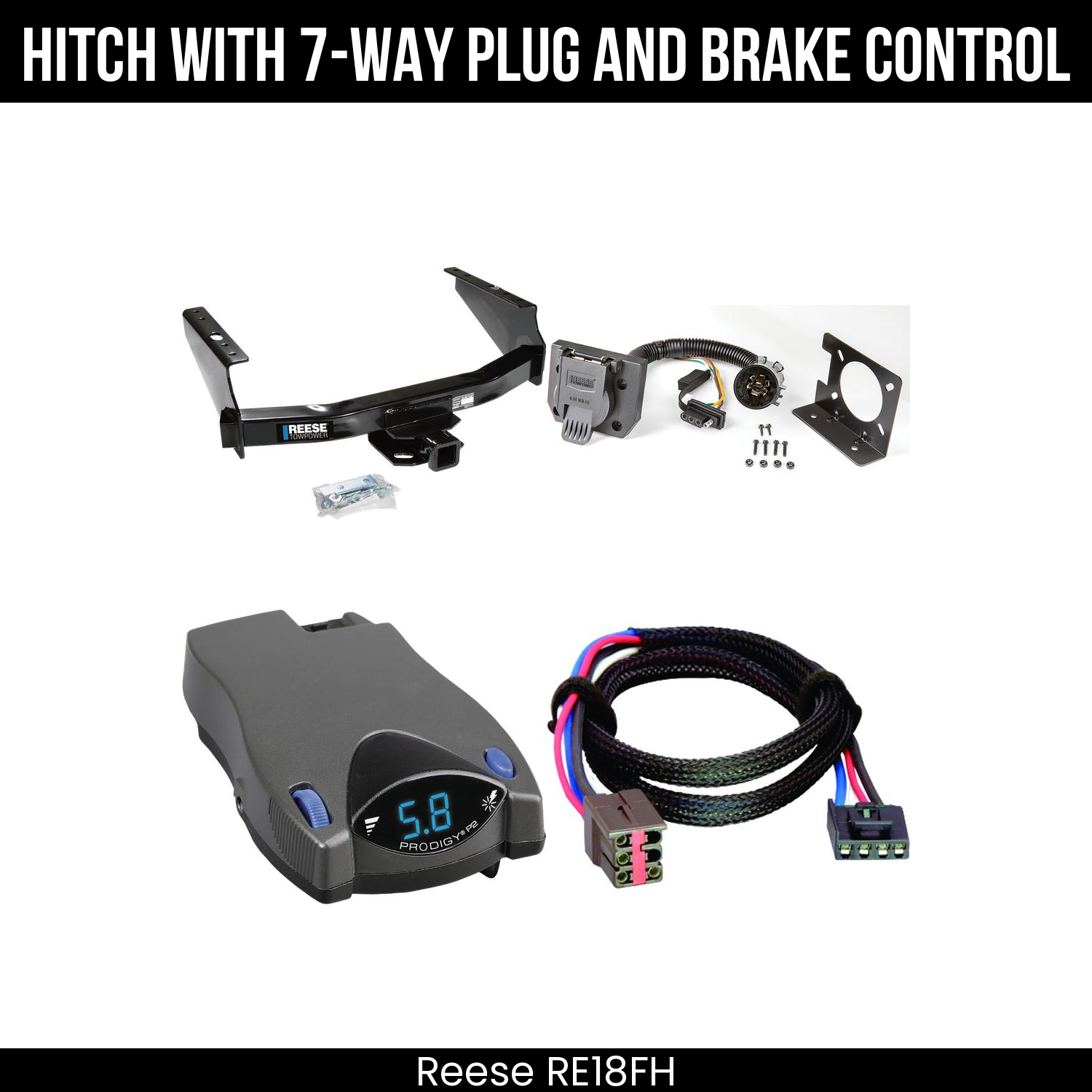 Trailer Hitch , 7-Way , Tekonsha Prodigy P2 Brake Control