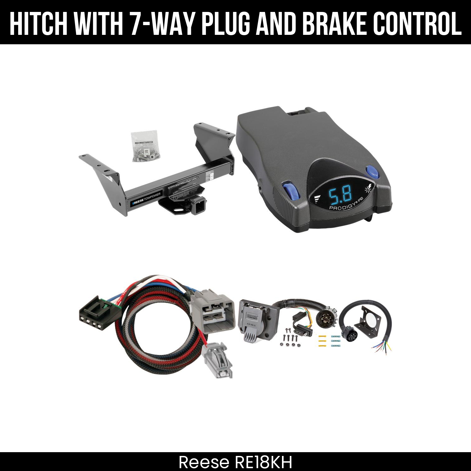 Trailer Hitch , 7-Way , Tekonsha Prodigy P2 Brake Control