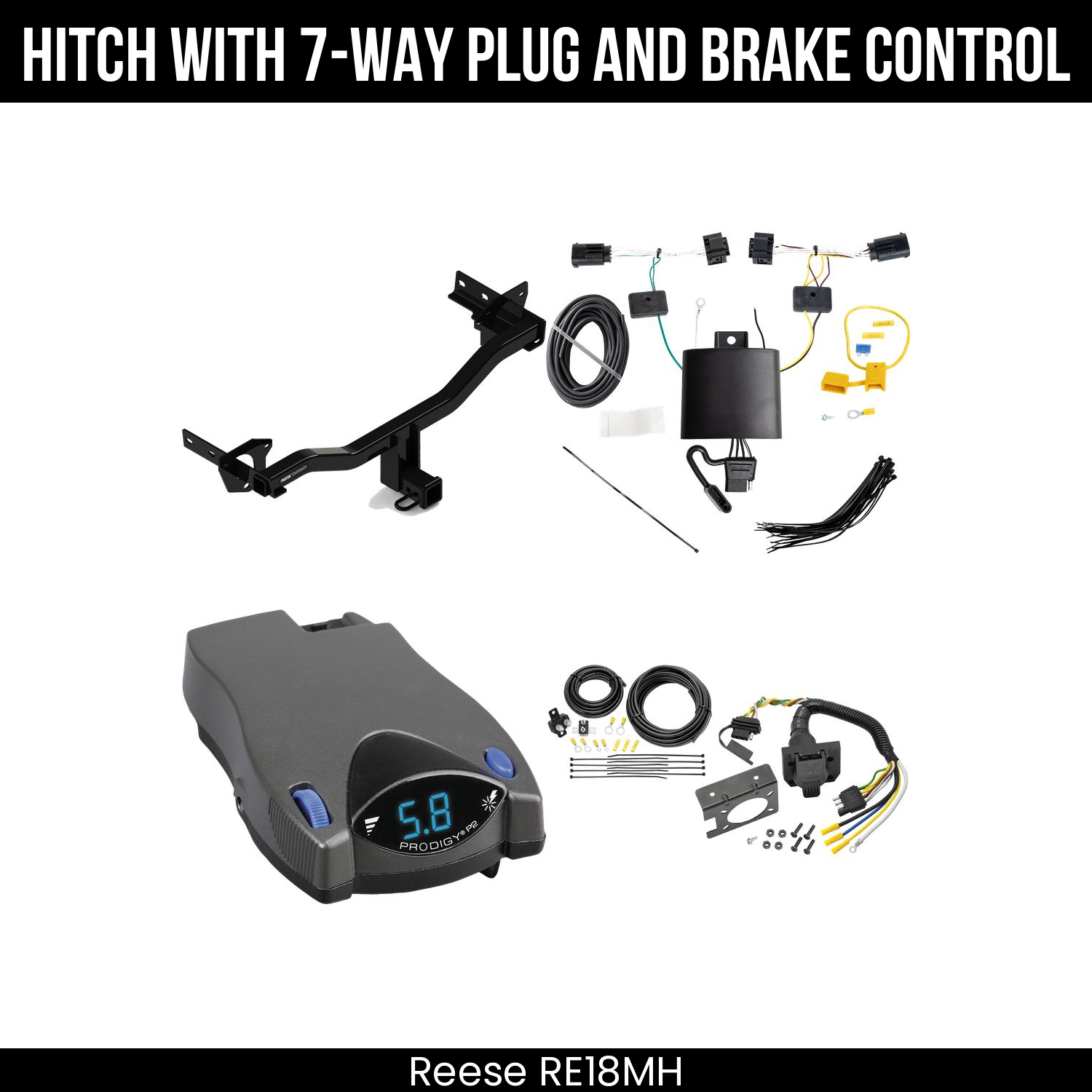 Trailer Hitch , 7-Way , Tekonsha Prodigy P2 Brake Control