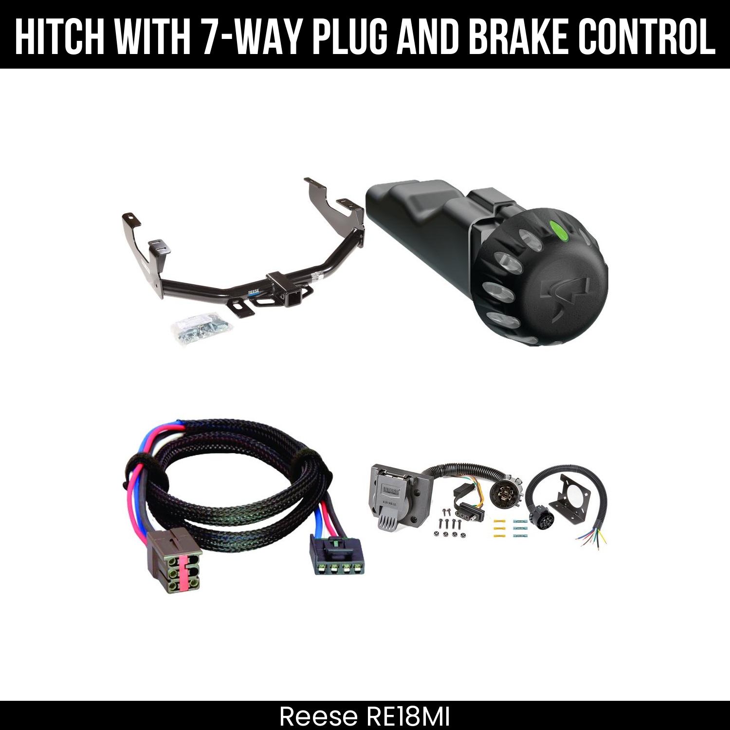 Reese RE18MI Hitch With 7 Way Plug And Brake Control Bundle Featureimg
