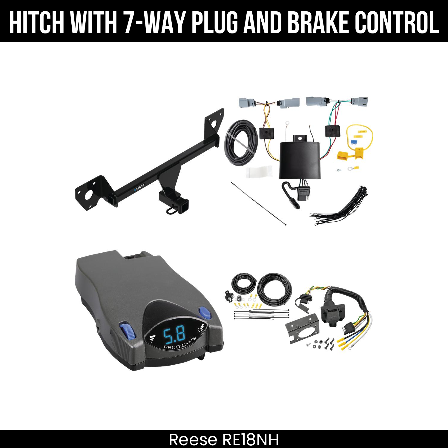 Trailer Hitch , 7-Way , Tekonsha Prodigy P2 Brake Control