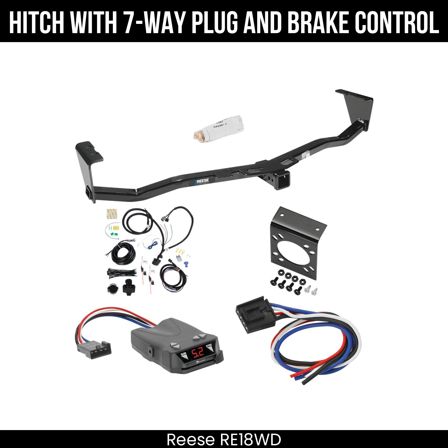 Trailer Hitch , 7-Way , Tekonsha Brakeman IV Brake Control