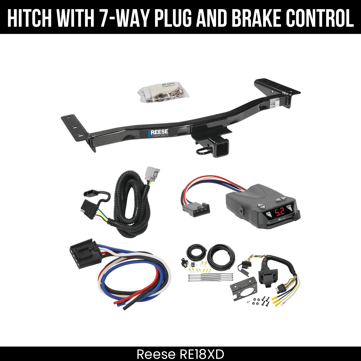 Trailer Hitch , 7-Way , Tekonsha Brakeman IV Brake Control
