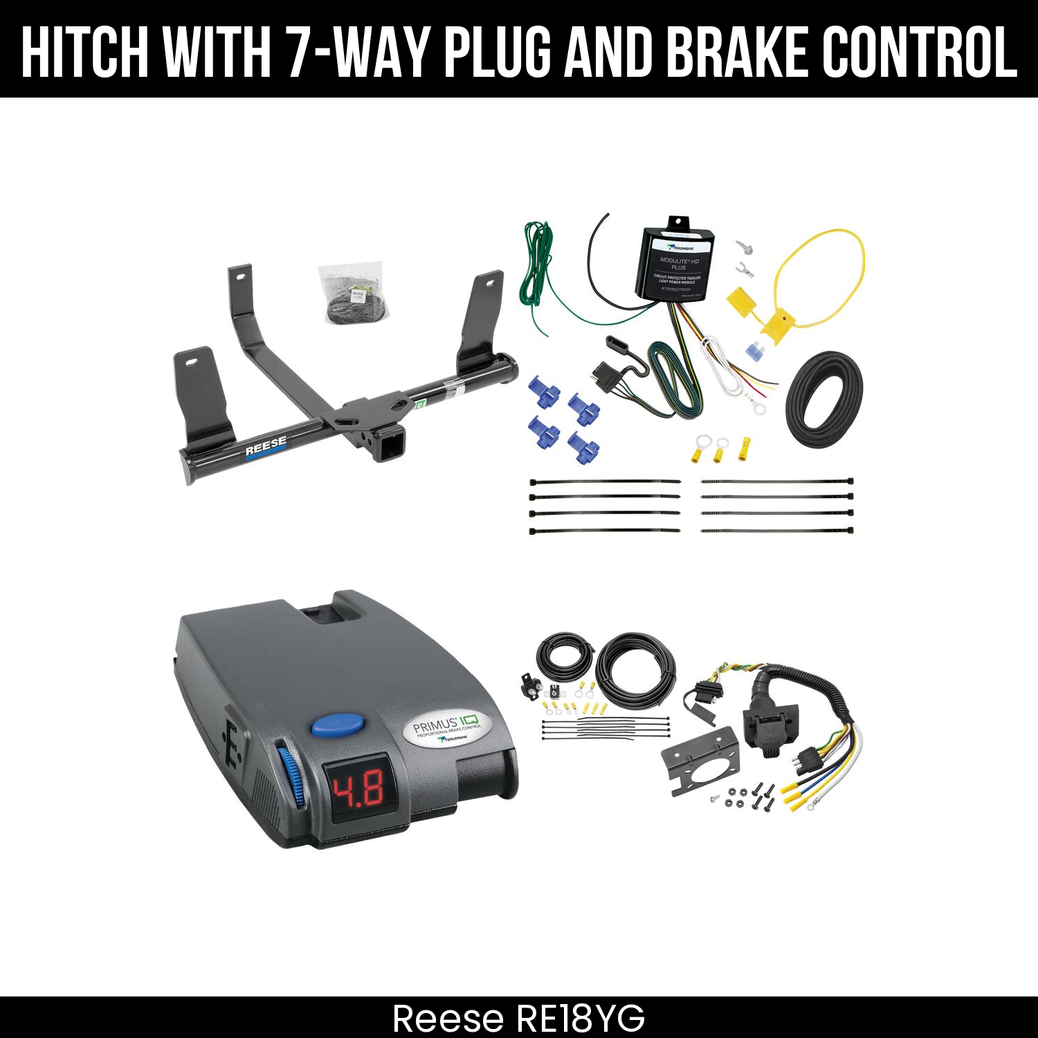 Trailer Hitch , 7-Way , Tekonsha Primus IQ Brake Control