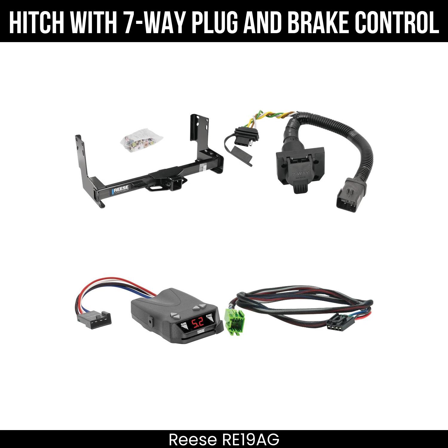 Trailer Hitch , 7-Way , Reese Brakeman IV Brake Control