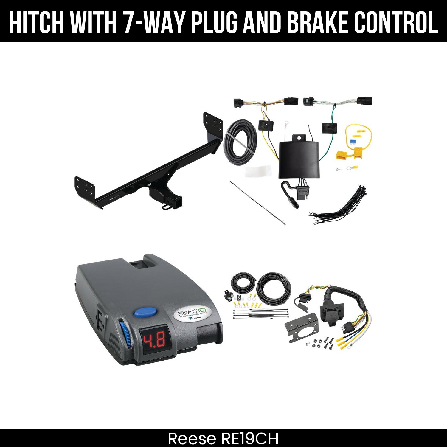 Trailer Hitch , 7-Way , Tekonsha Primus IQ Brake Control