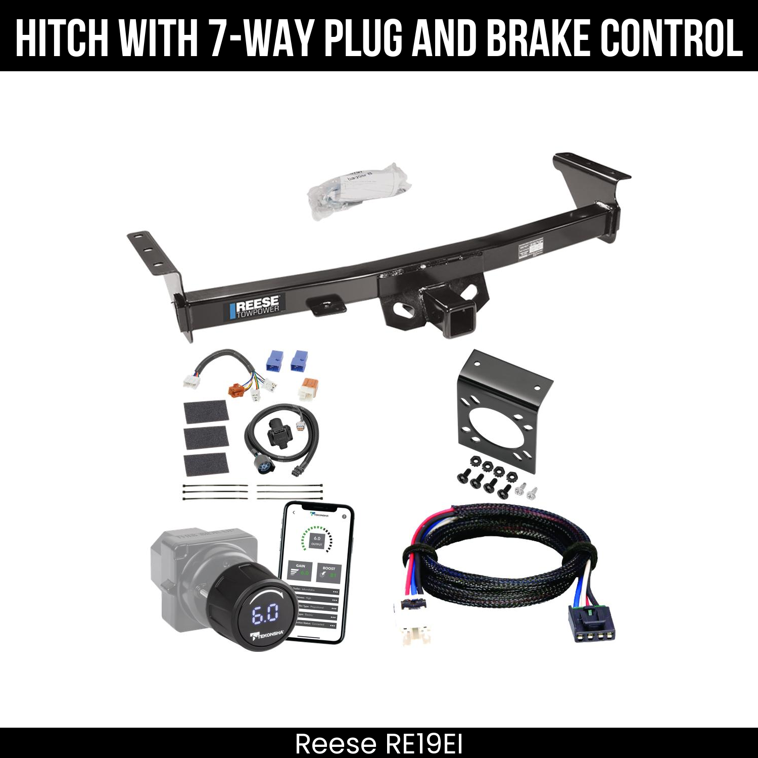 Reese RE19EI Hitch With 7 Way Plug And Brake Control Bundle Featureimg