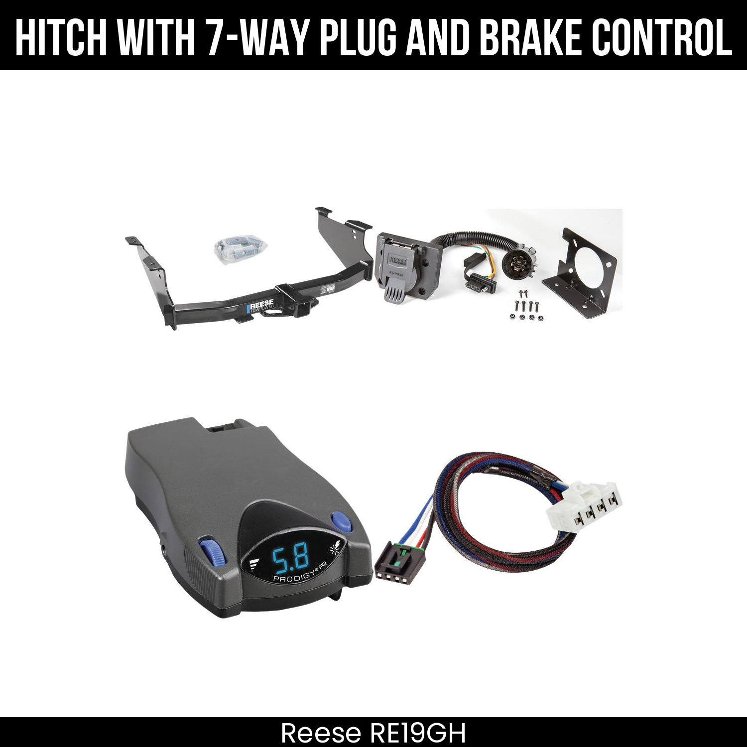 Trailer Hitch , 7-Way , Tekonsha Prodigy P2 Brake Control