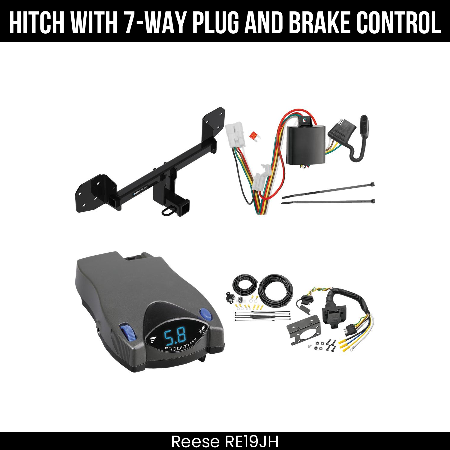Trailer Hitch , 7-Way , Tekonsha Prodigy P2 Brake Control